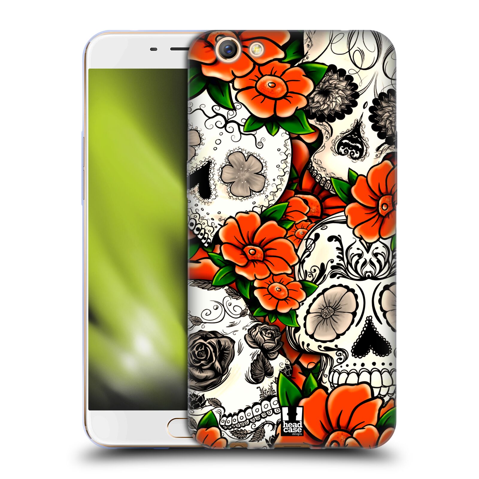HEAD CASE DESIGNS FLORID OF SKULLS SOFT GEL CASE FOR OPPO PHONES - Picture 10 of 12