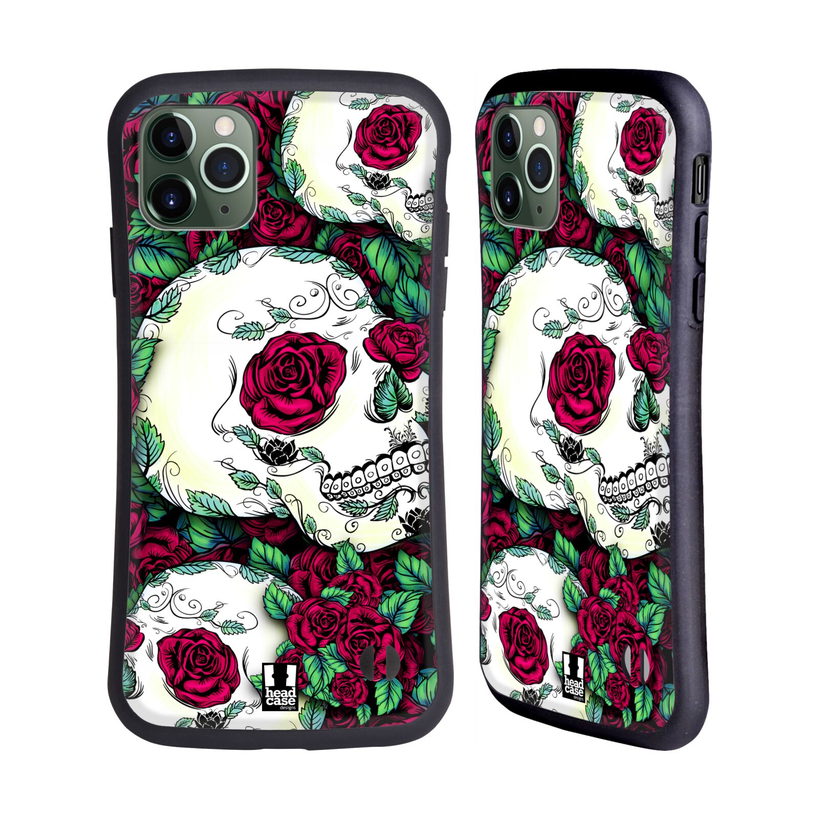 HEAD CASE DESIGNS FLORID OF SKULLS HYBRID CASE FOR APPLE iPHONES PHONES - Picture 11 of 12