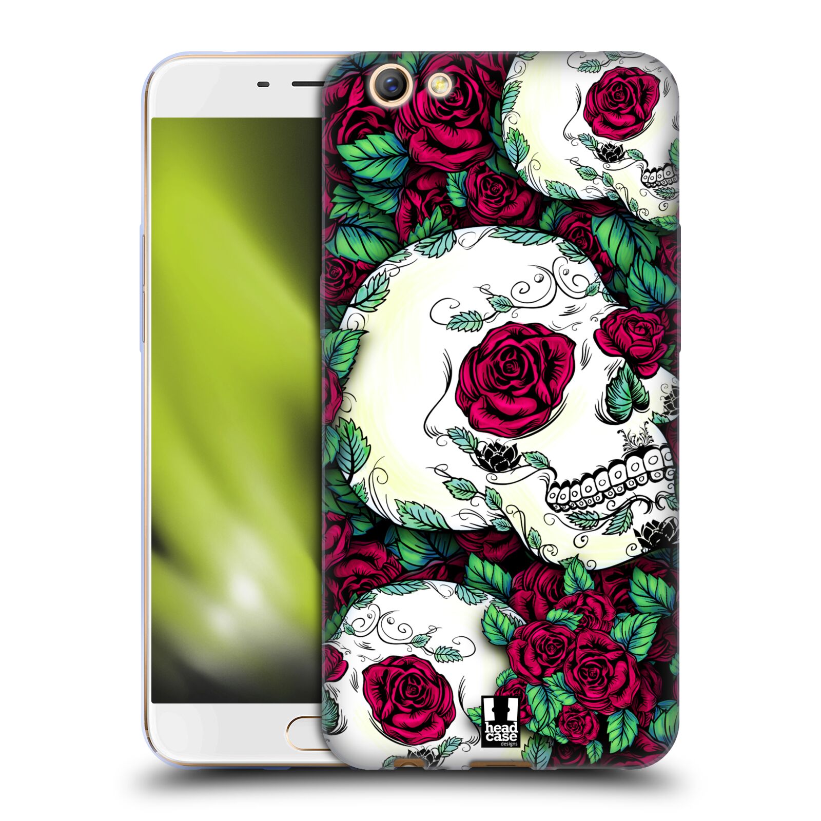 HEAD CASE DESIGNS FLORID OF SKULLS SOFT GEL CASE FOR OPPO PHONES - Picture 11 of 12