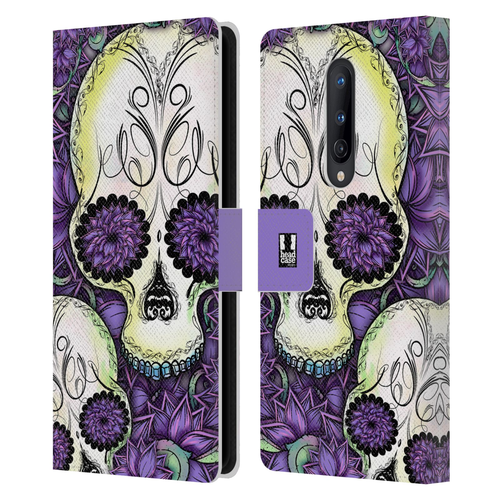 HEAD CASE DESIGNS FLORID OF SKULLS LEATHER BOOK WALLET CASE FOR ONEPLUS PHONES - Picture 11 of 11