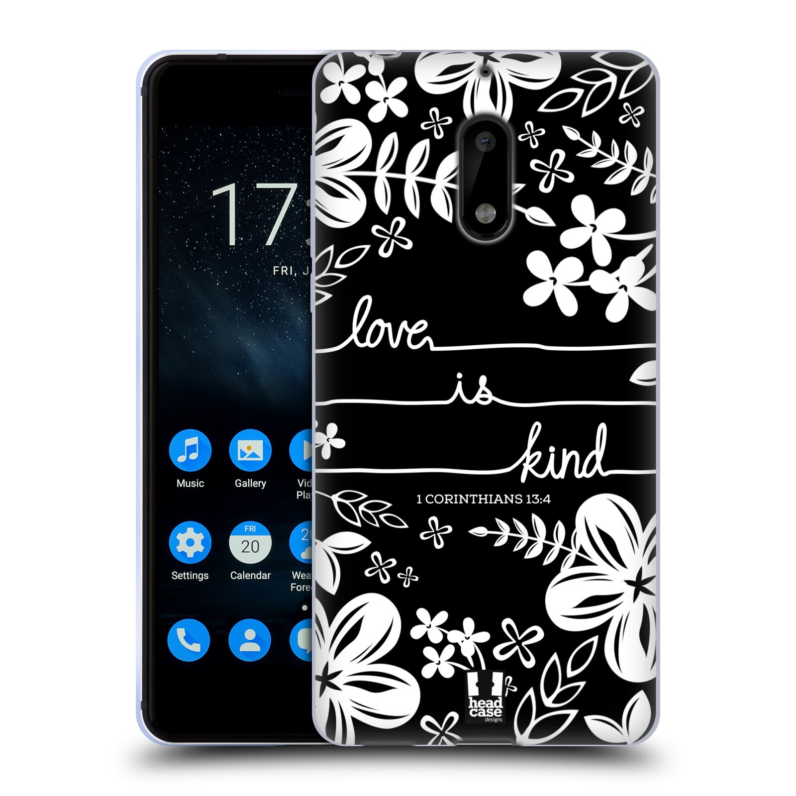 CUSTODIA HEAD CASE DESIGNS VERSI FLOREALI MORBIDA GEL PER TELEFONI NOKIA 1 - Foto 9 di 12