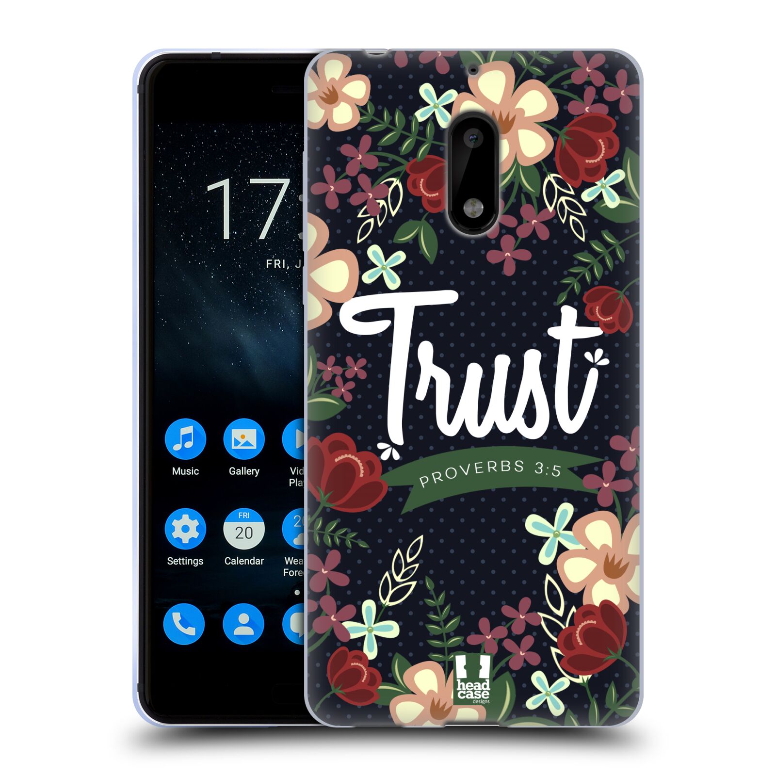 CUSTODIA HEAD CASE DESIGNS VERSI FLOREALI MORBIDA GEL PER TELEFONI NOKIA 1 - Foto 12 di 12