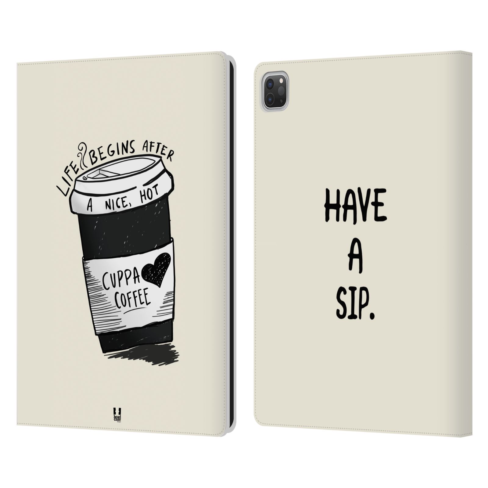 HEAD CASE DESIGNS COFFEE ADDICTS LEATHER BOOK WALLET CASE COVER FOR APPLE iPAD - Picture 14 of 16