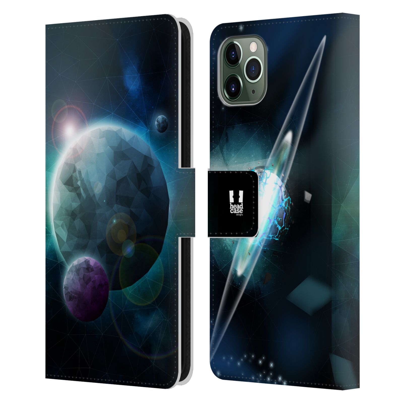 HEAD CASE DESIGNS DISCOVERING UNIVERSE LEATHER BOOK CASE FOR APPLE iPHONE PHONES - Picture 9 of 16