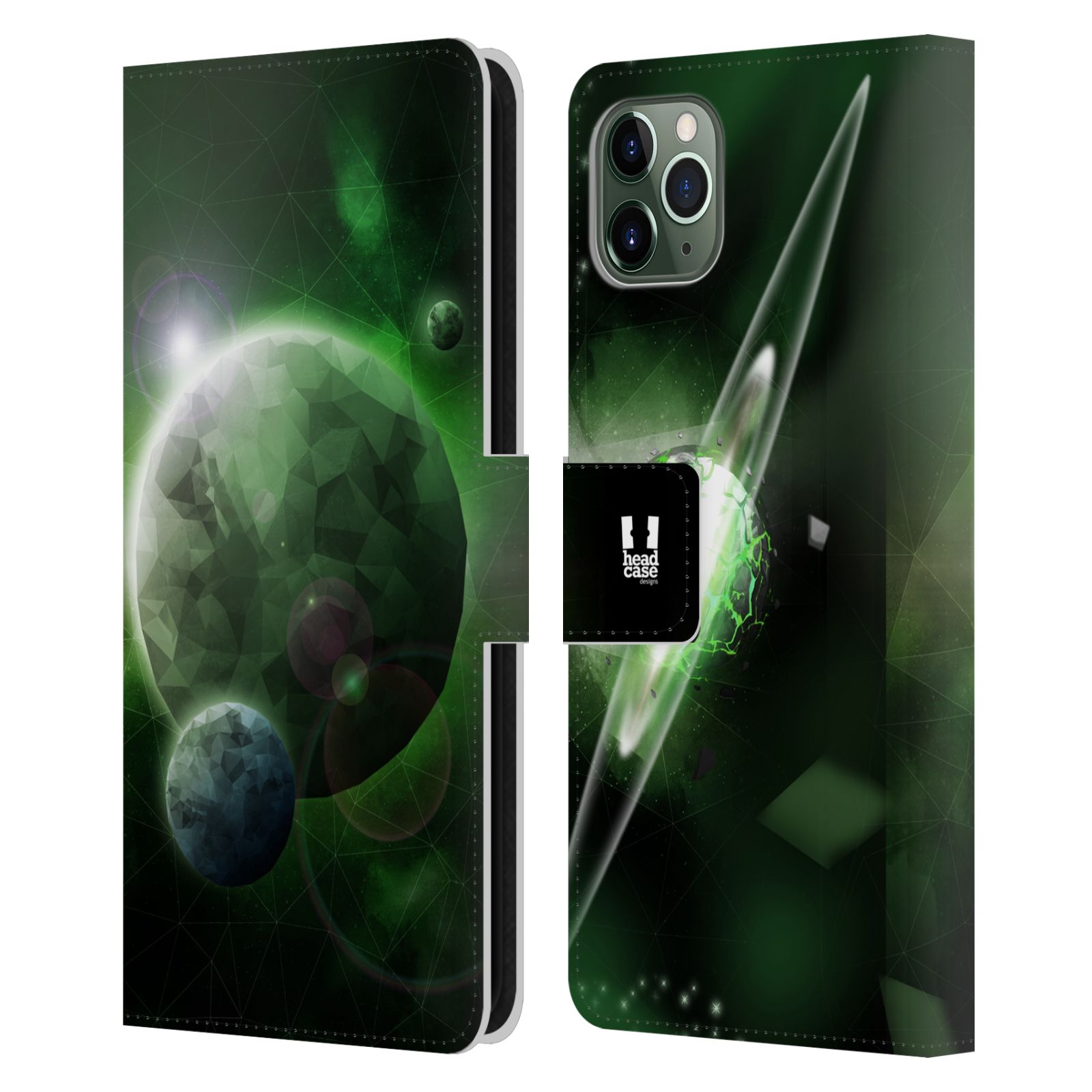 HEAD CASE DESIGNS DISCOVERING UNIVERSE LEATHER BOOK CASE FOR APPLE iPHONE PHONES - Picture 11 of 16