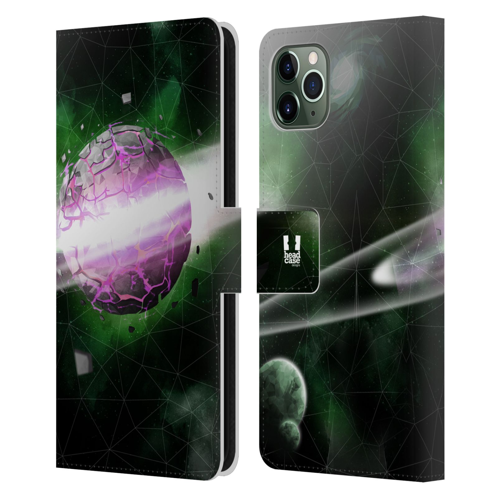 HEAD CASE DESIGNS DISCOVERING UNIVERSE LEATHER BOOK CASE FOR APPLE iPHONE PHONES - Picture 12 of 16