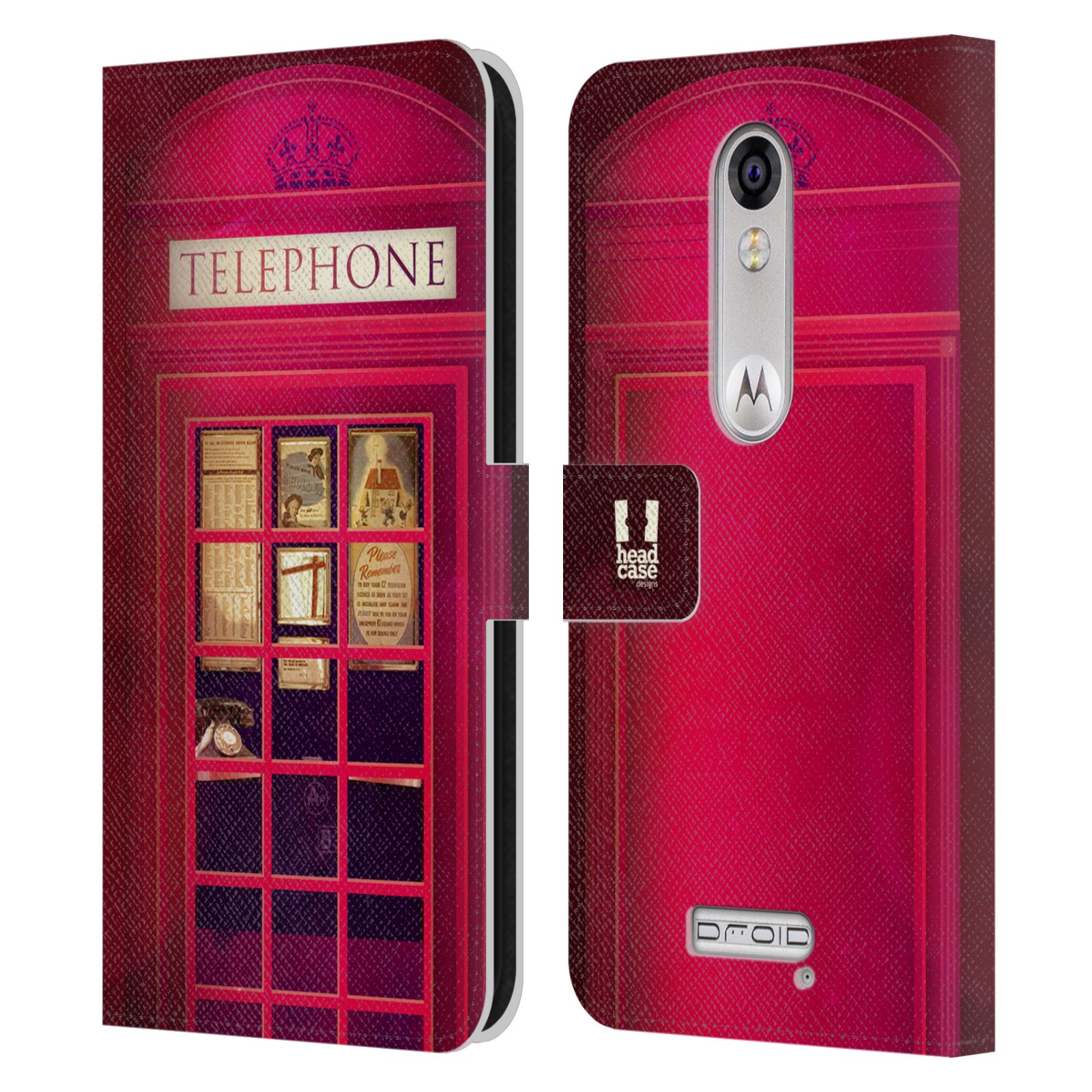 HEAD CASE DESIGNS I LOVE LONDON LEATHER BOOK WALLET CASE FOR MOTOROLA PHONES 2 - Picture 7 of 16