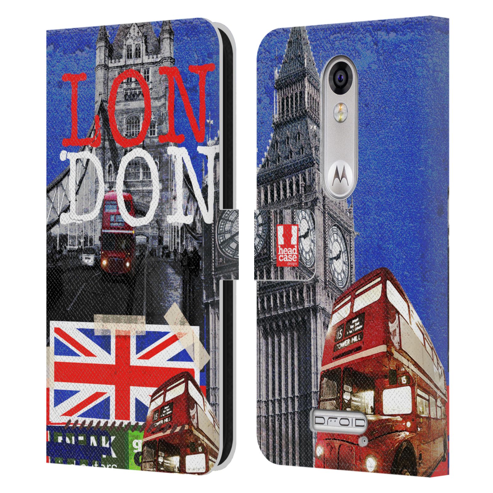 HEAD CASE DESIGNS I LOVE LONDON LEATHER BOOK WALLET CASE FOR MOTOROLA PHONES 2 - Picture 13 of 16