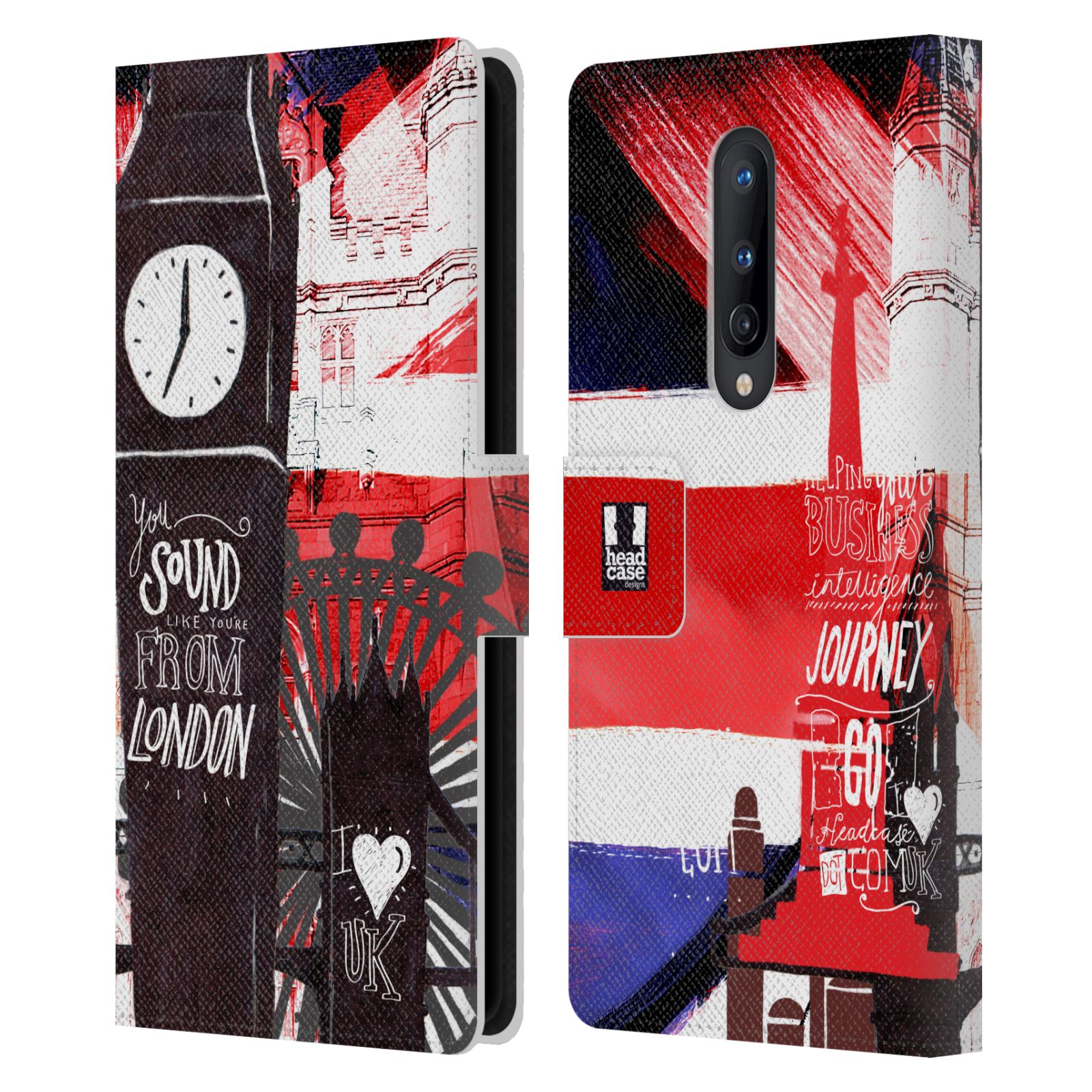HEAD CASE DESIGNS I LOVE LONDON LEATHER BOOK WALLET CASE FOR ONEPLUS PHONES - Picture 15 of 16