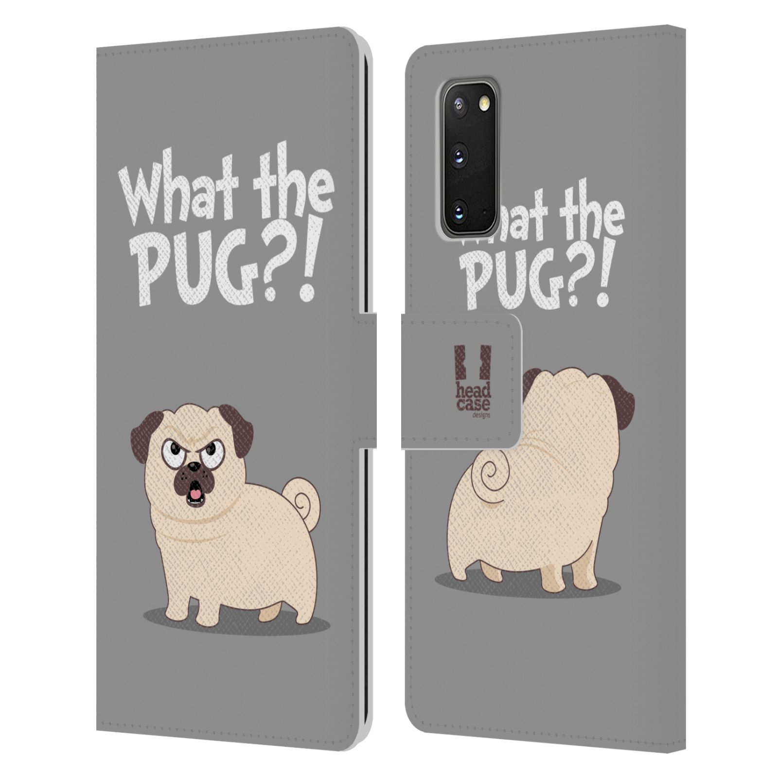 HEAD CASE DESIGNS PIPER THE PUG LEATHER BOOK WALLET CASE FOR SAMSUNG PHONES 1 - Picture 15 of 16