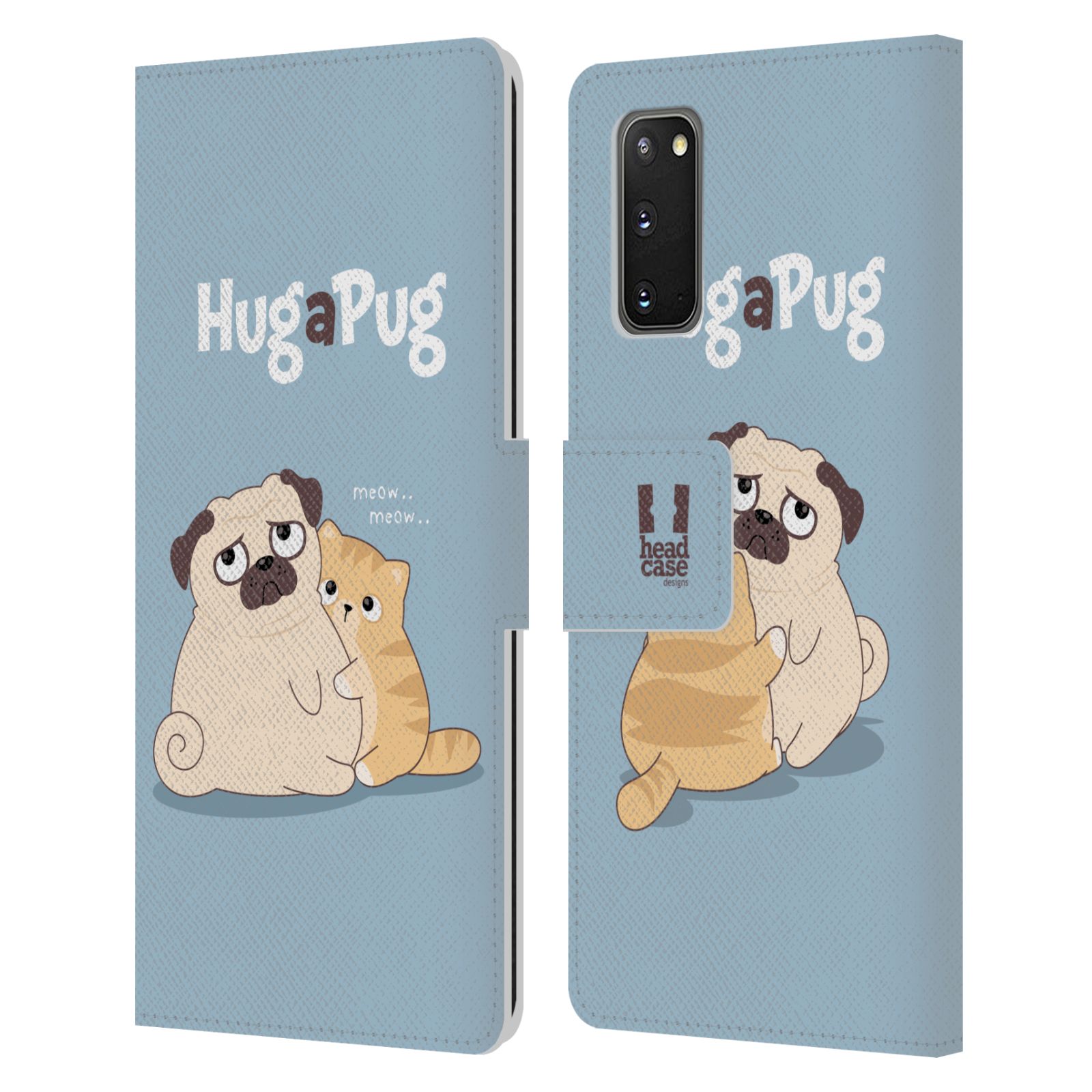 HEAD CASE DESIGNS PIPER THE PUG LEATHER BOOK WALLET CASE FOR SAMSUNG PHONES 1 - Picture 8 of 16