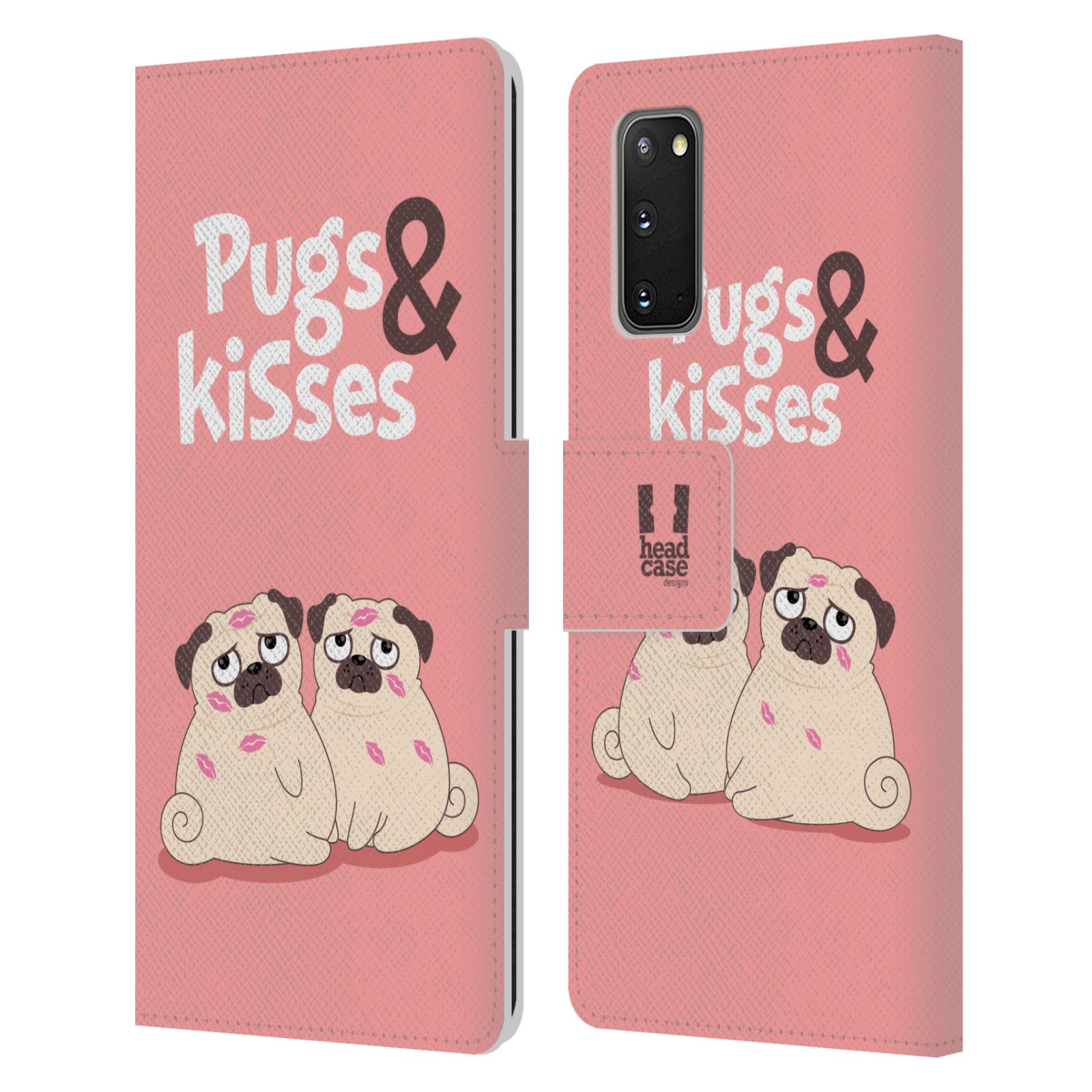 HEAD CASE DESIGNS PIPER THE PUG LEATHER BOOK WALLET CASE FOR SAMSUNG PHONES 1 - Picture 7 of 16