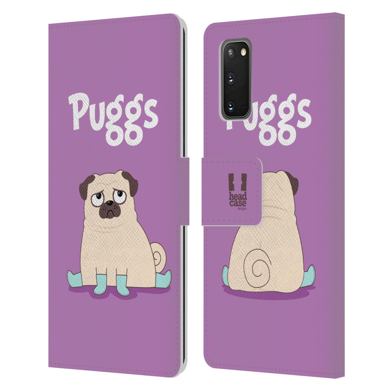HEAD CASE DESIGNS PIPER THE PUG LEATHER BOOK WALLET CASE FOR SAMSUNG PHONES 1 - Picture 13 of 16