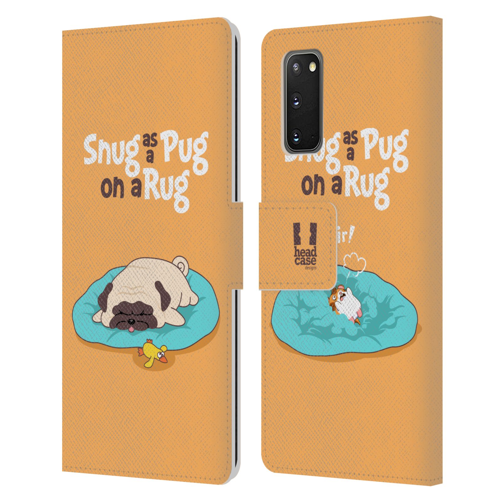 HEAD CASE DESIGNS PIPER THE PUG LEATHER BOOK WALLET CASE FOR SAMSUNG PHONES 1 - Picture 14 of 16
