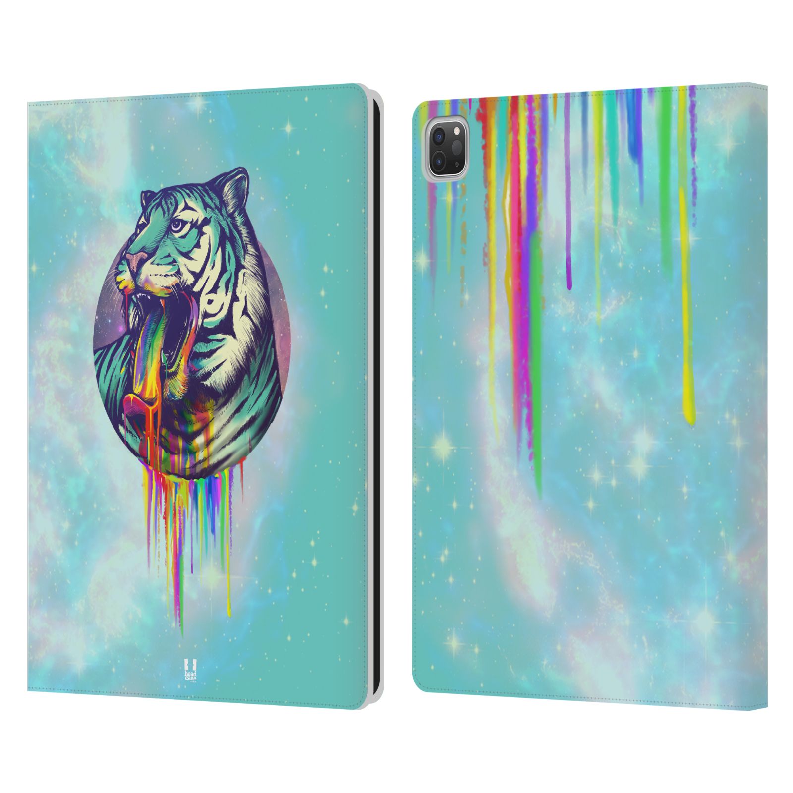 HEAD CASE DESIGNS RAINBOW PUKE LEATHER BOOK WALLET CASE COVER FOR APPLE iPAD - Picture 13 of 16