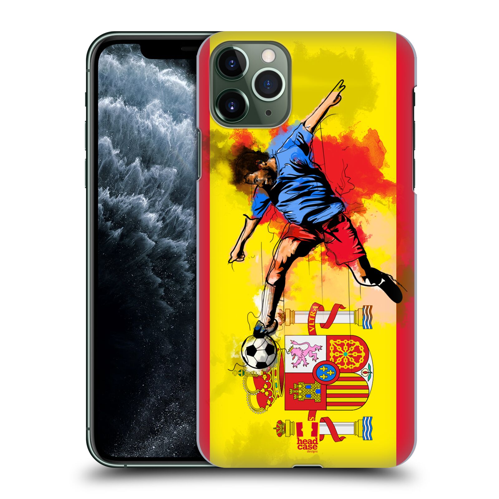 HEAD CASE DESIGNS FOOTBALL SPLASH HARD BACK CASE FOR APPLE iPHONE PHONES