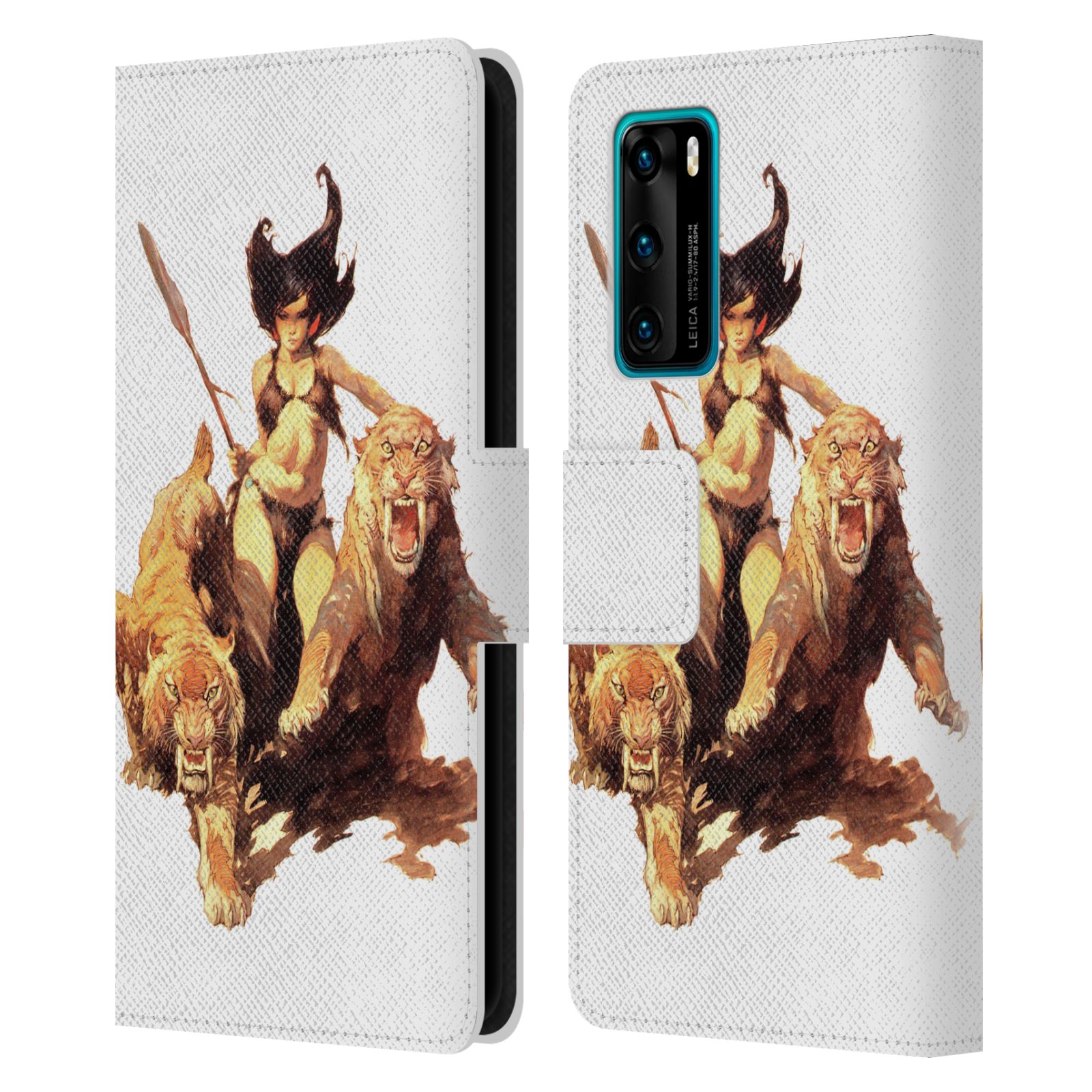 OFFICIAL FRANK FRAZETTA FANTASY LEATHER BOOK WALLET CASE FOR HUAWEI PHONES 4 - Picture 7 of 7
