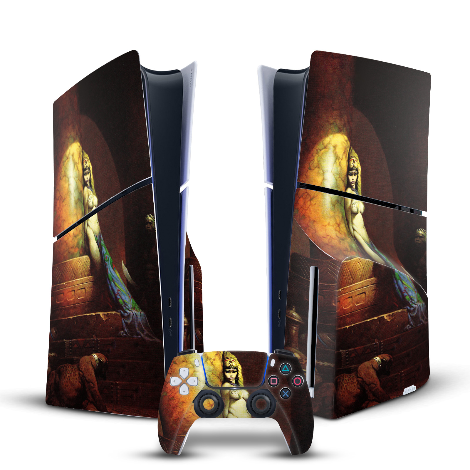 FRANK FRAZETTA MEDIEVAL FANTASY ART VINYL SKIN FOR SONY PS5SLIM/PRO DISC EDITION