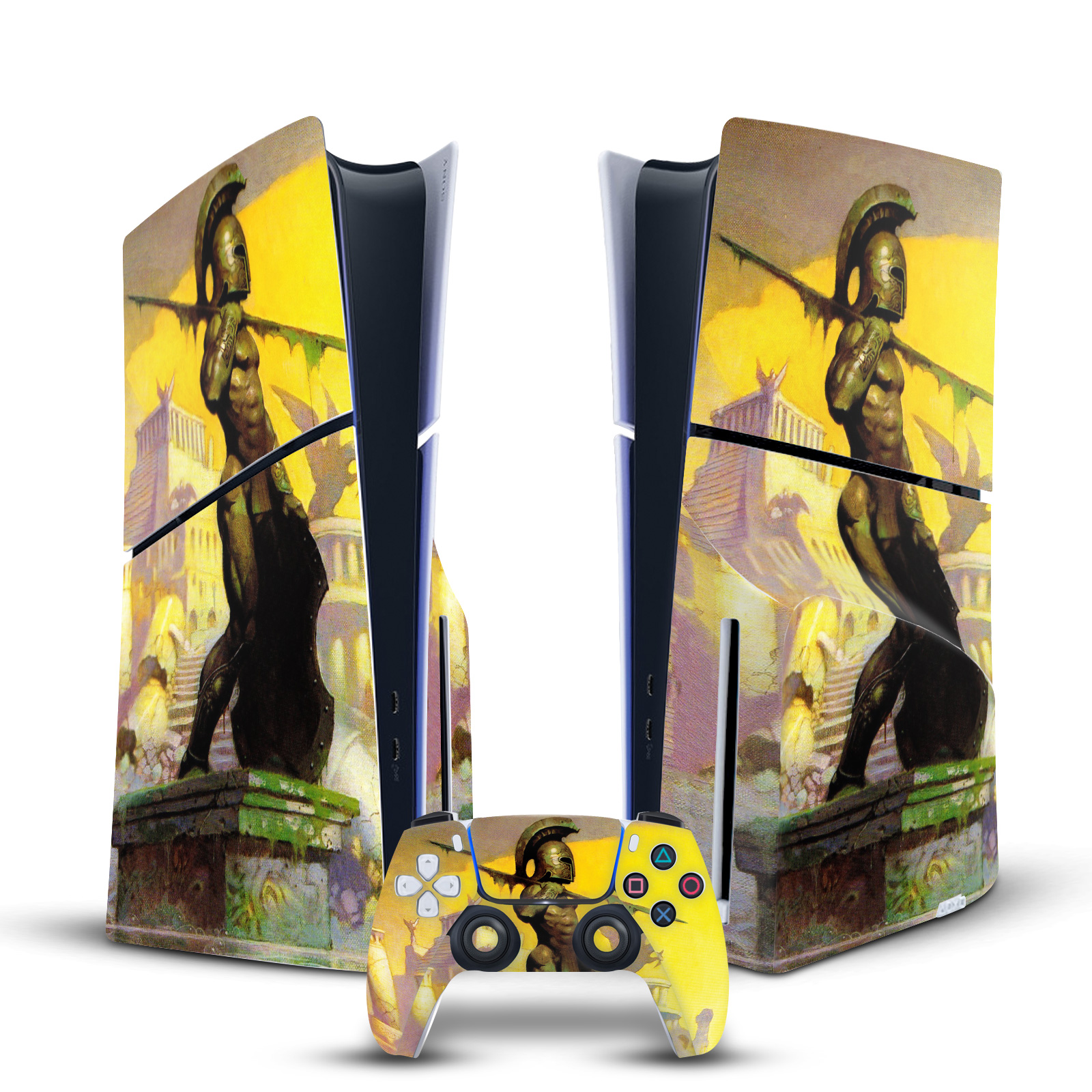 FRANK FRAZETTA MEDIEVAL FANTASY ART VINYL SKIN FOR SONY PS5SLIM/PRO DISC EDITION