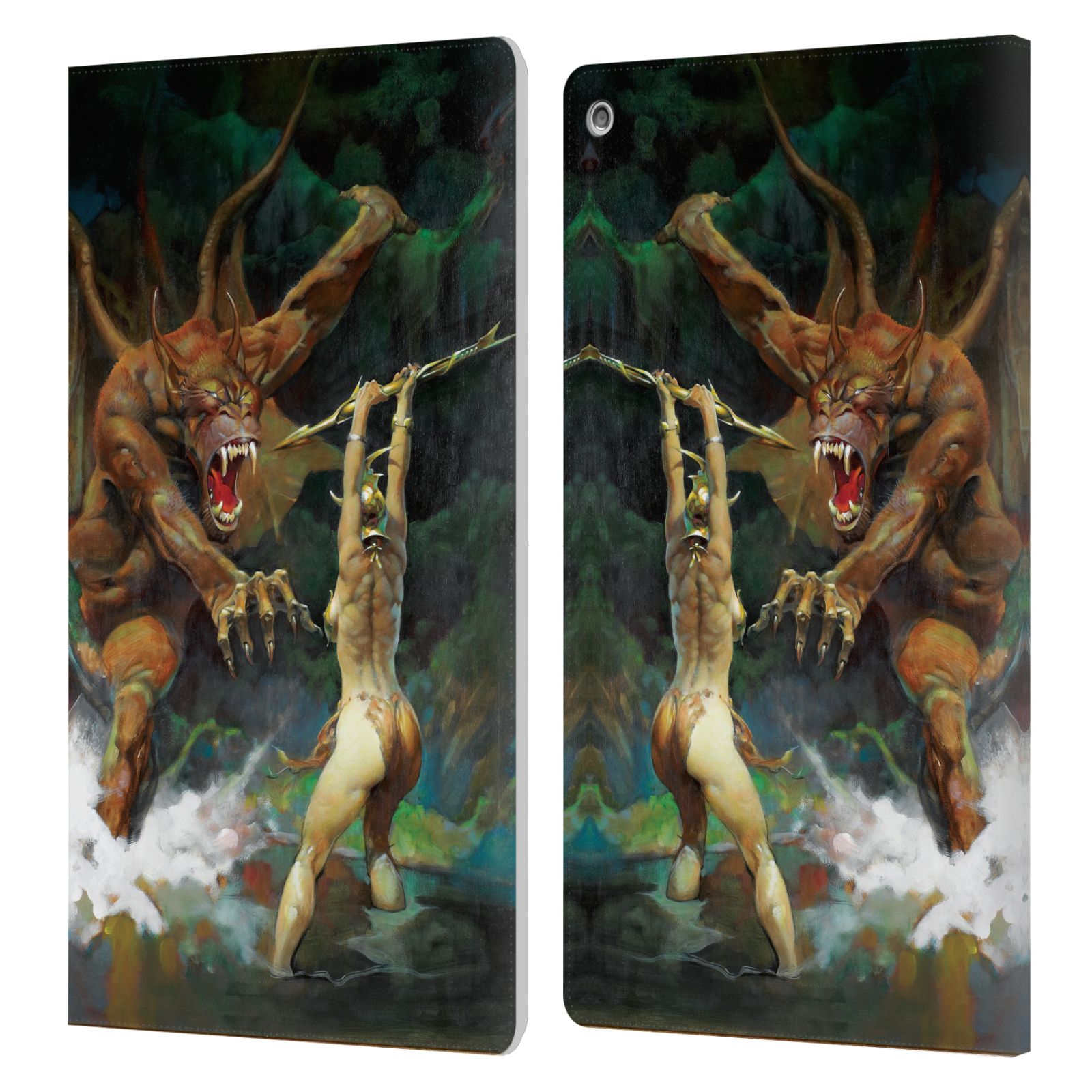 OFFICIAL FRANK FRAZETTA MEDIEVAL FANTASY LEATHER BOOK CASE FOR AMAZON FIRE - Picture 10 of 15