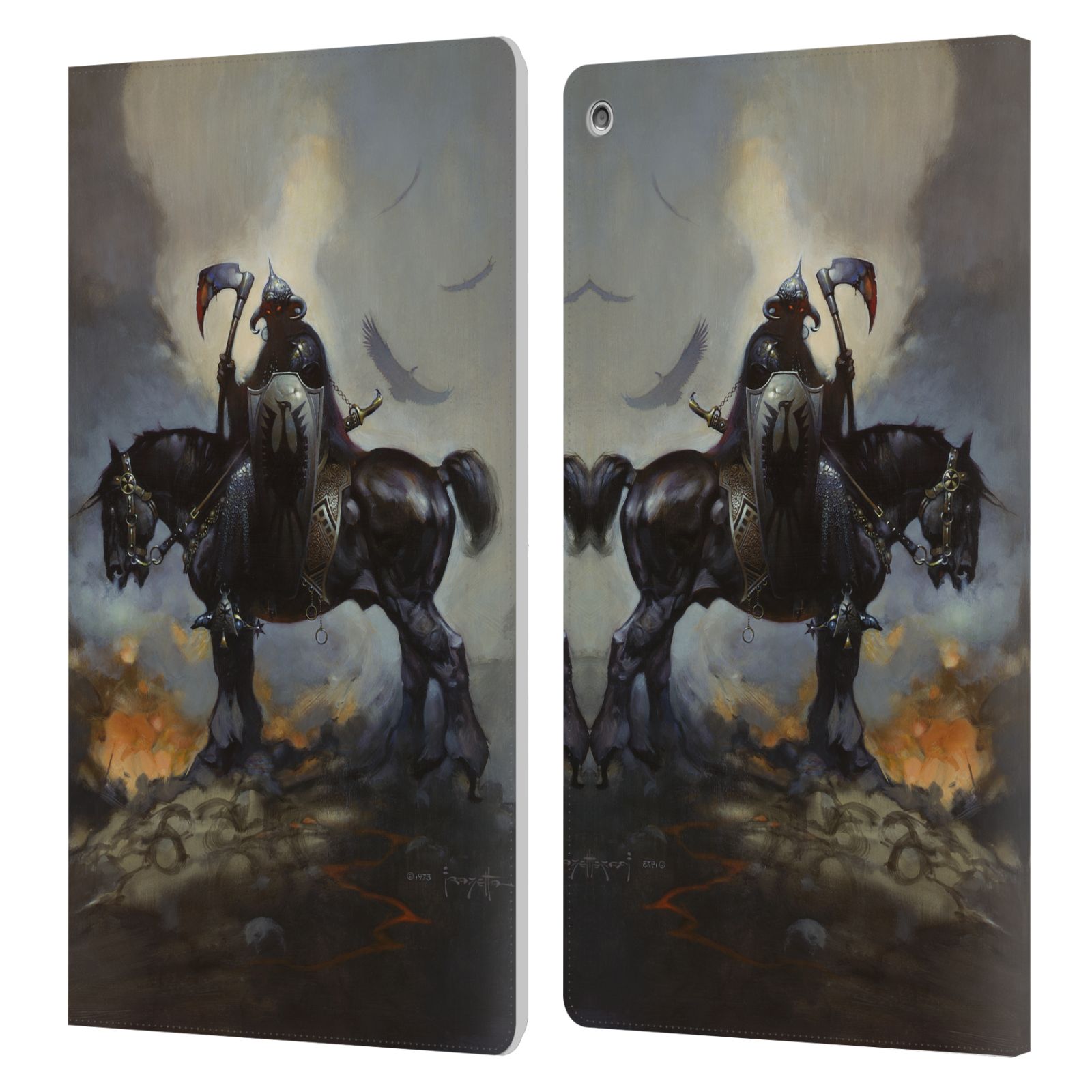 OFFICIAL FRANK FRAZETTA MEDIEVAL FANTASY LEATHER BOOK CASE FOR AMAZON FIRE - Picture 7 of 15