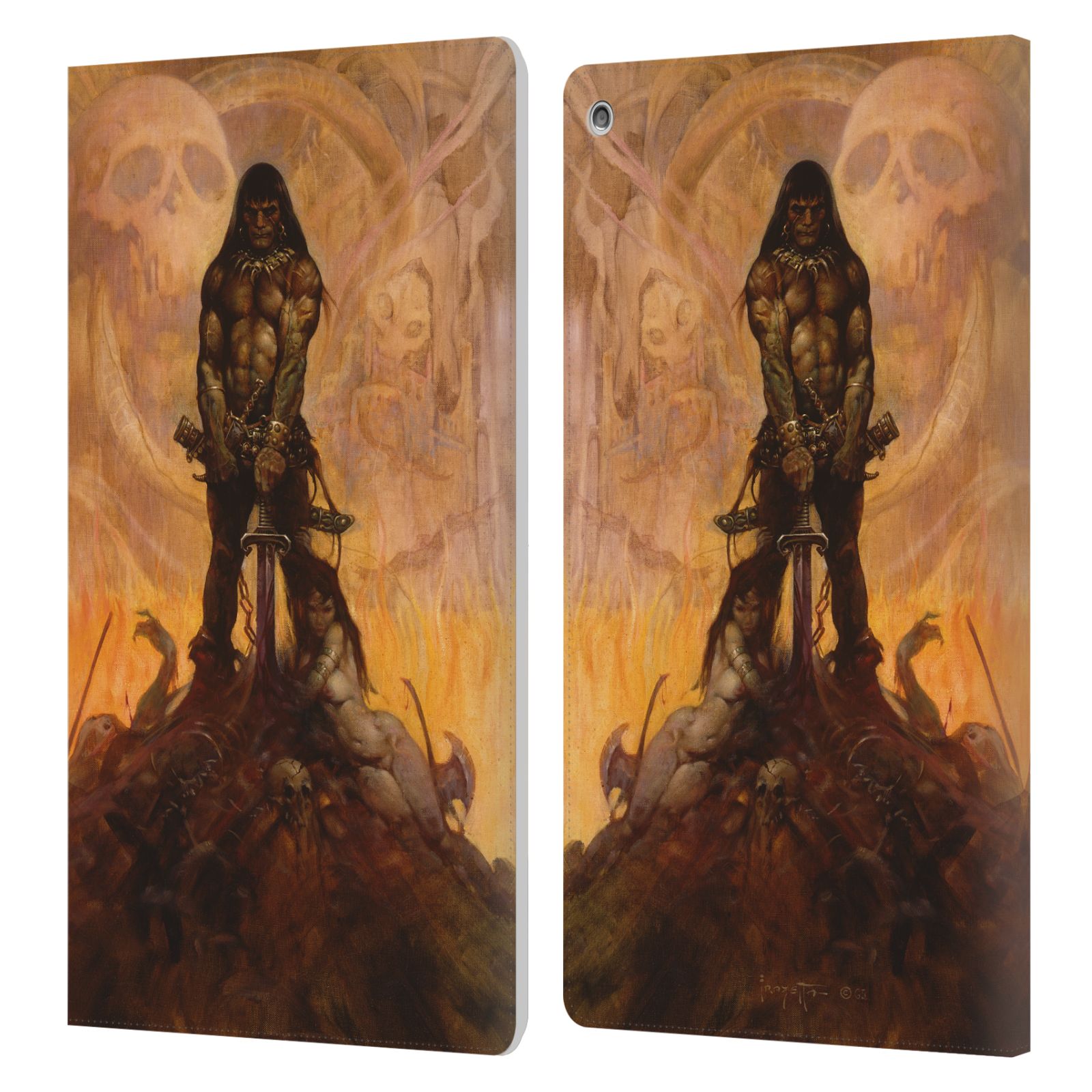 OFFICIAL FRANK FRAZETTA MEDIEVAL FANTASY LEATHER BOOK CASE FOR AMAZON FIRE - Picture 13 of 15