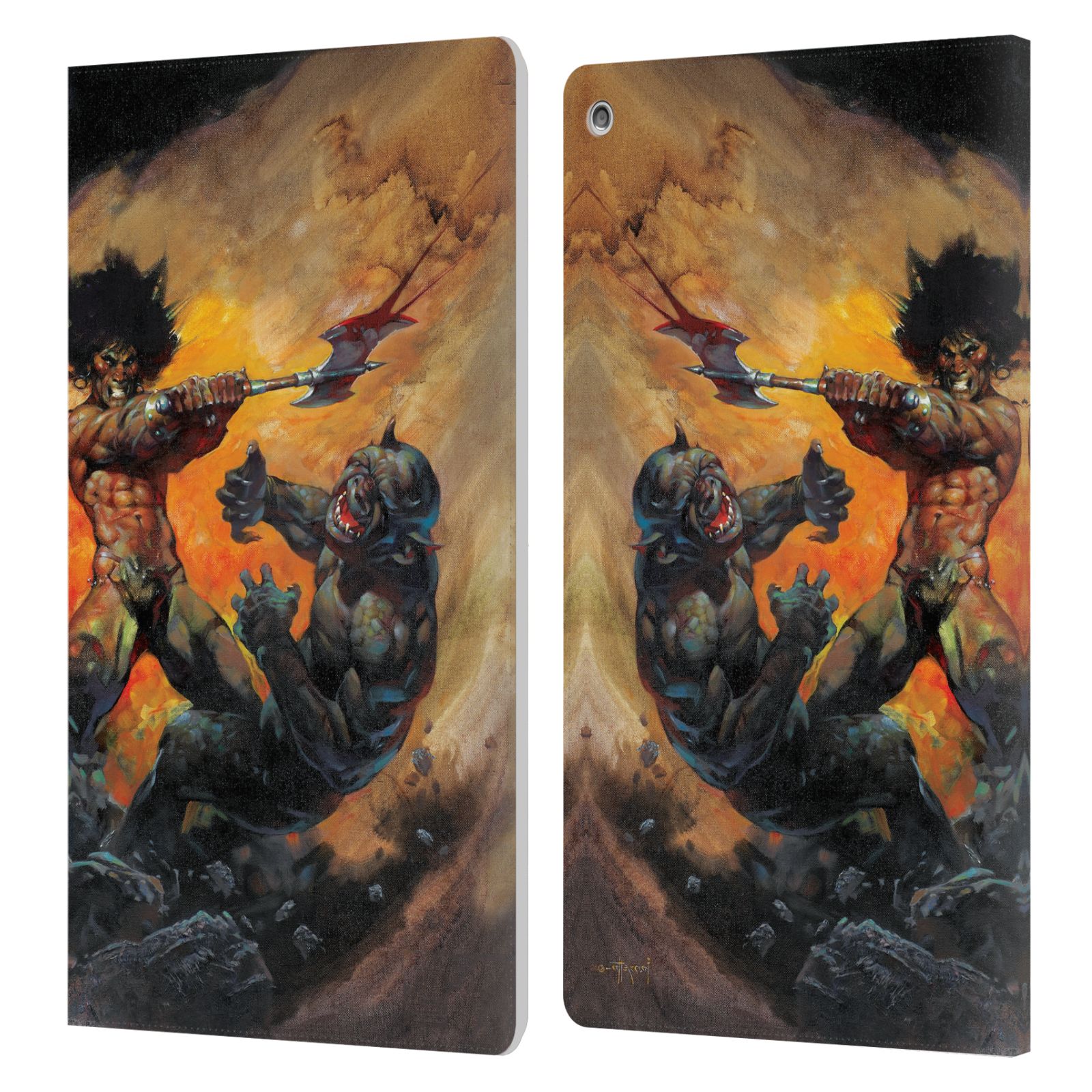 OFFICIAL FRANK FRAZETTA MEDIEVAL FANTASY LEATHER BOOK CASE FOR AMAZON FIRE - Picture 14 of 15