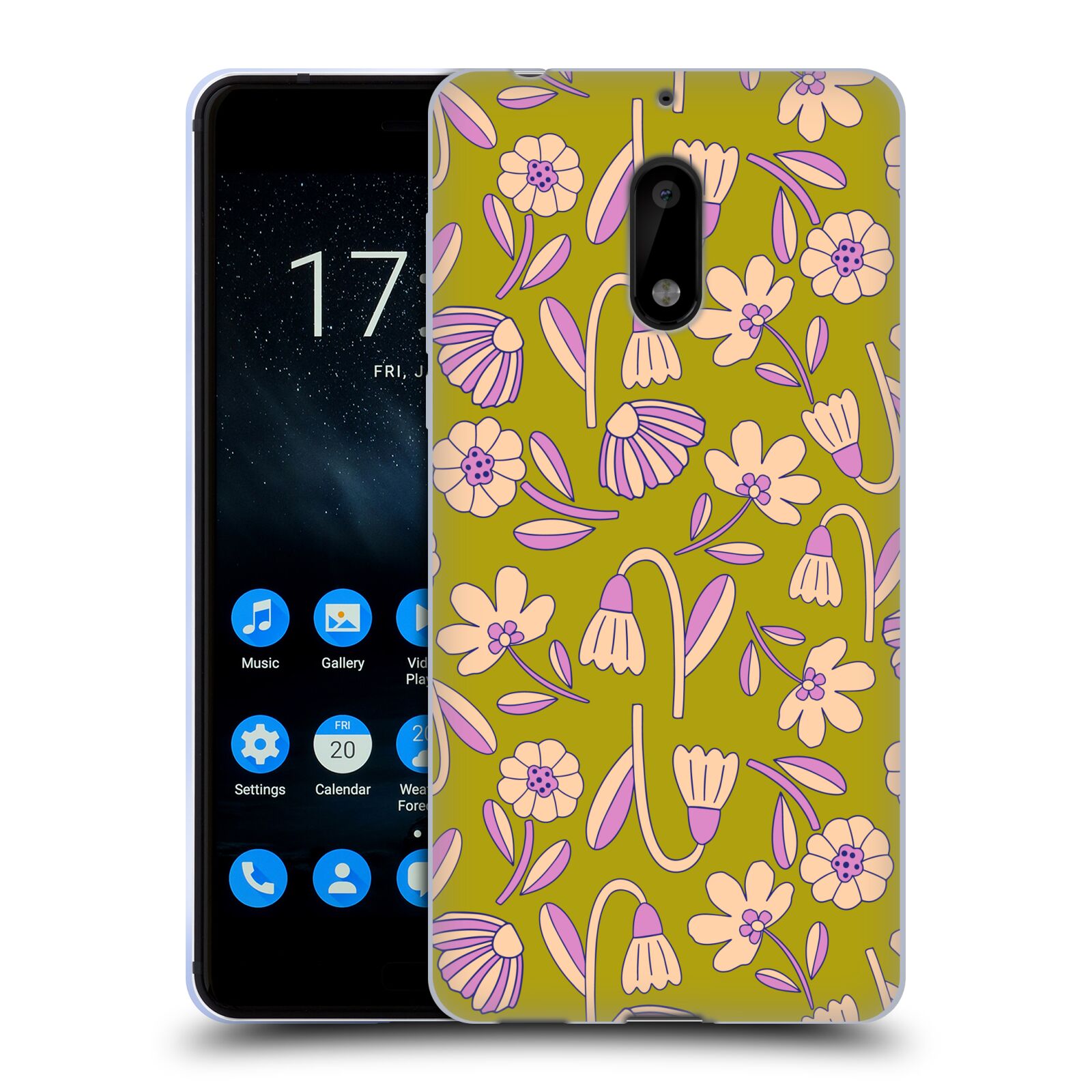 OFFICIAL GABRIELA THOMEU FLORAL SOFT GEL CASE FOR NOKIA PHONES 1