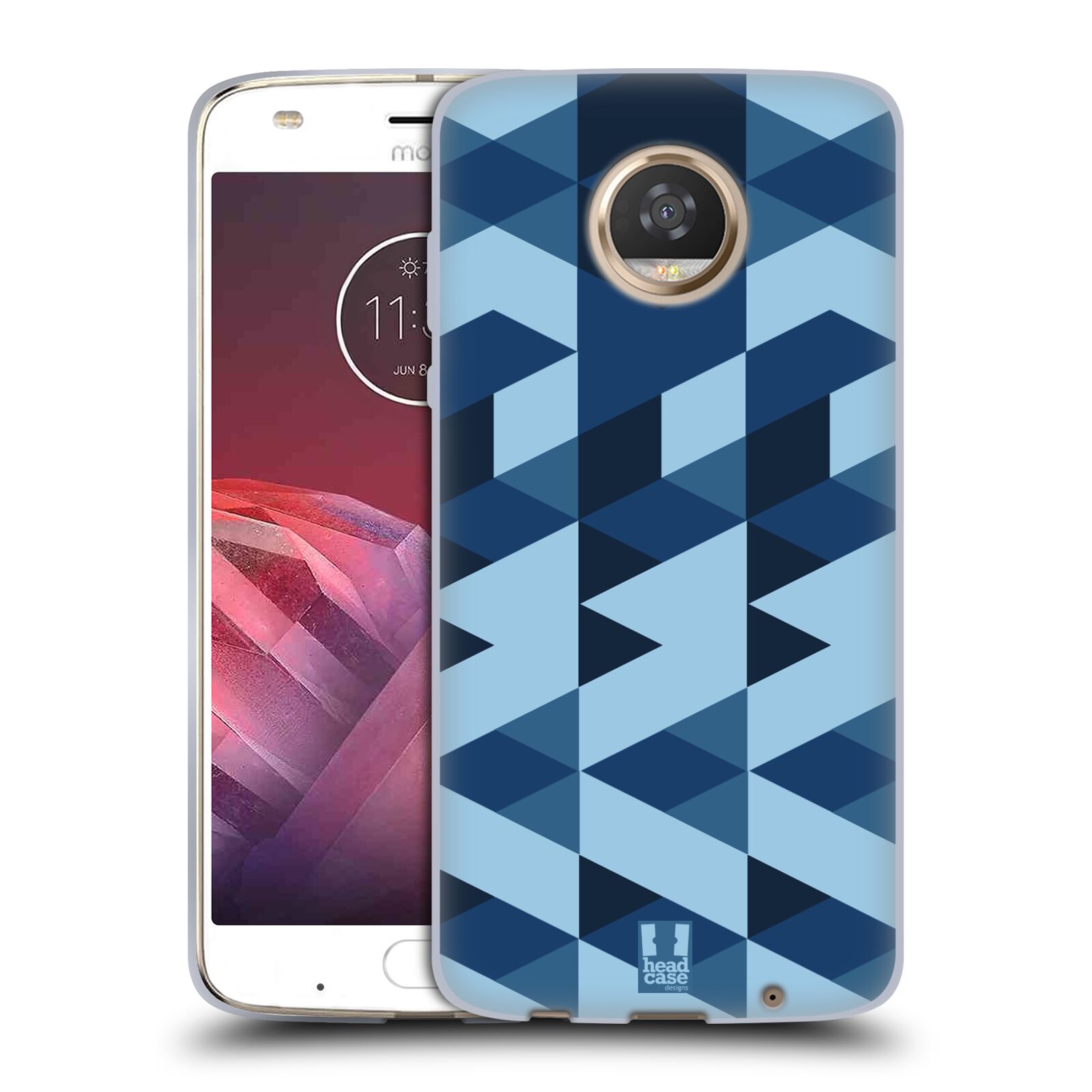 FUNDA HEAD CASE DESIGNS CON DIBUJO DE GEL SUAVE CAMUFLAJE GEOMÉTRICO PARA TELÉFONOS MOTOROLA 2 - Imagen 8 de 12