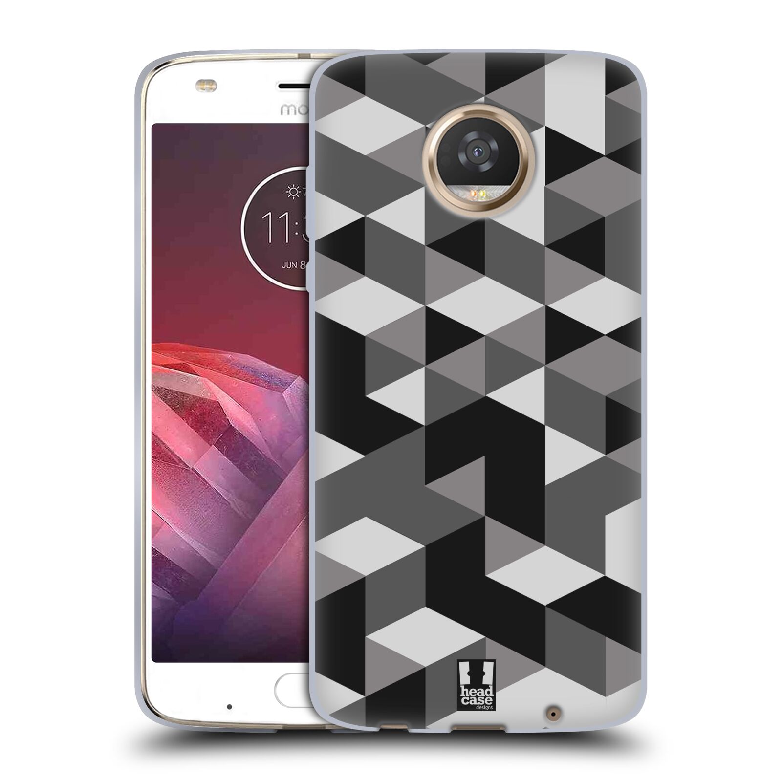 FUNDA HEAD CASE DESIGNS CON DIBUJO DE GEL SUAVE CAMUFLAJE GEOMÉTRICO PARA TELÉFONOS MOTOROLA 2 - Imagen 11 de 12