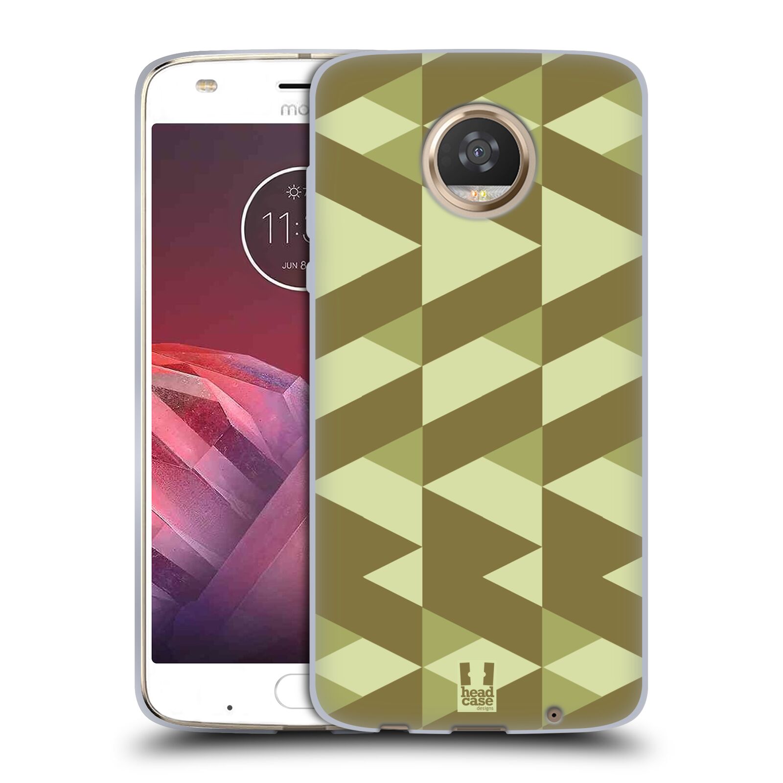 FUNDA HEAD CASE DESIGNS CON DIBUJO DE GEL SUAVE CAMUFLAJE GEOMÉTRICO PARA TELÉFONOS MOTOROLA 2 - Imagen 12 de 12