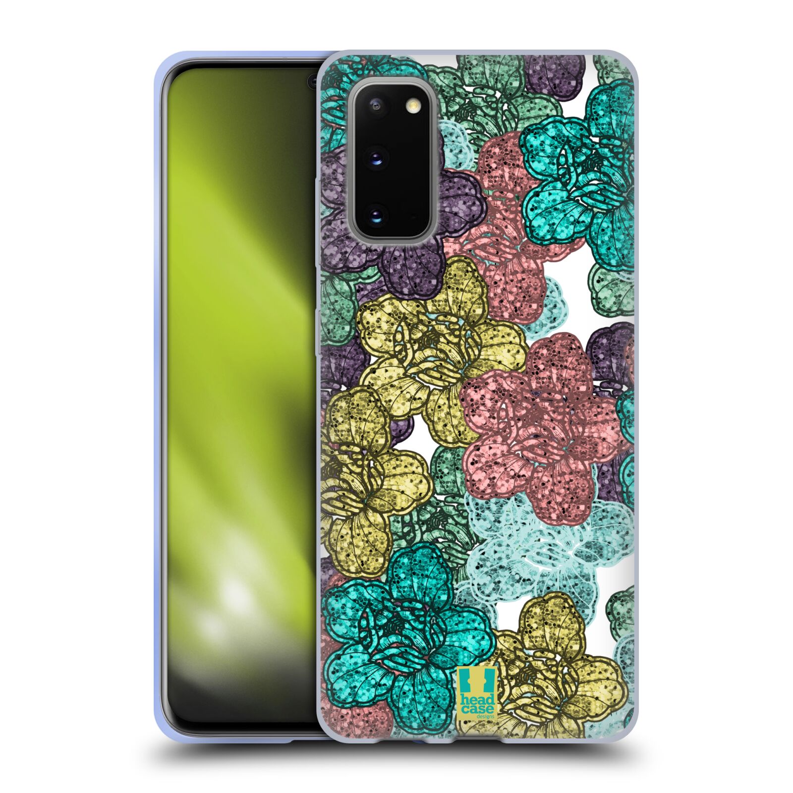 HEAD CASE DESIGNS GLITTER FLORALS SOFT GEL CASE FOR SAMSUNG PHONES 1 - Picture 8 of 11