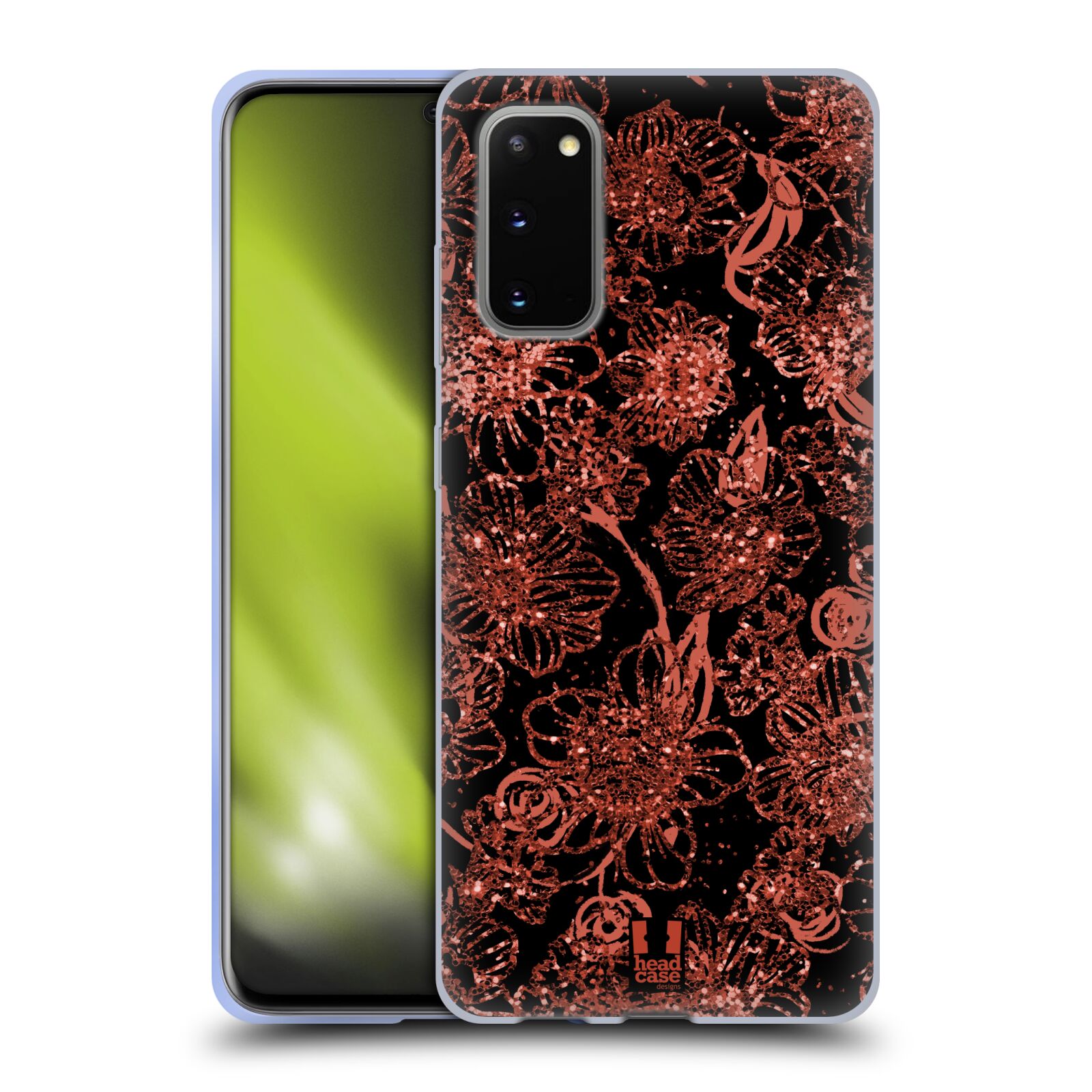 HEAD CASE DESIGNS GLITTER FLORALS SOFT GEL CASE FOR SAMSUNG PHONES 1 - Picture 9 of 11