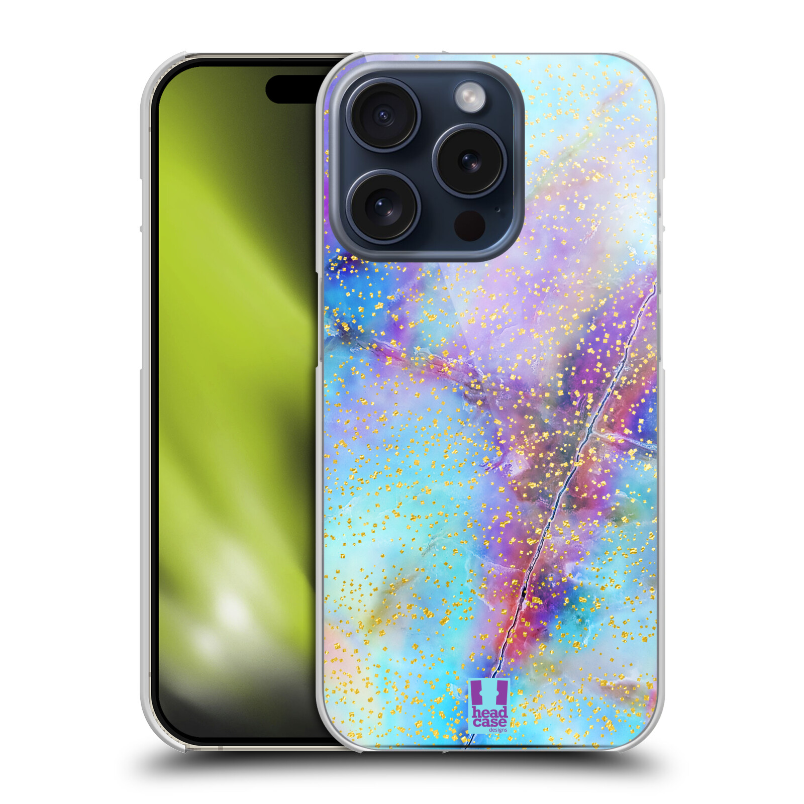 HEAD CASE GLITTERY MARBLE PRINTS BACK CASE & WALLPAPER FOR APPLE iPHONE PHONES - Picture 8 of 11
