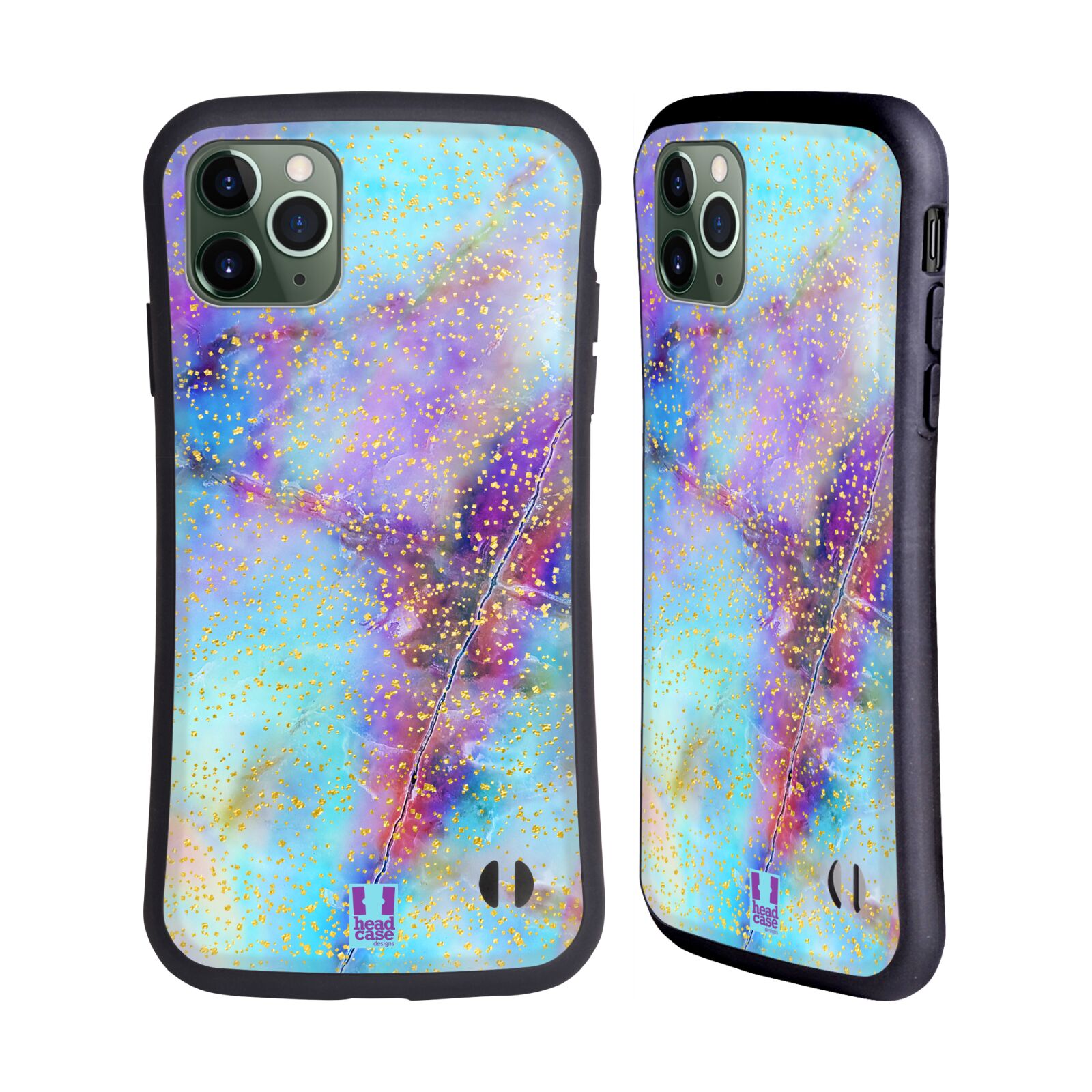 HEAD CASE DESIGNS GLITTERY MARBLE PRINTS HYBRID CASE FOR APPLE iPHONES PHONES - Picture 8 of 11