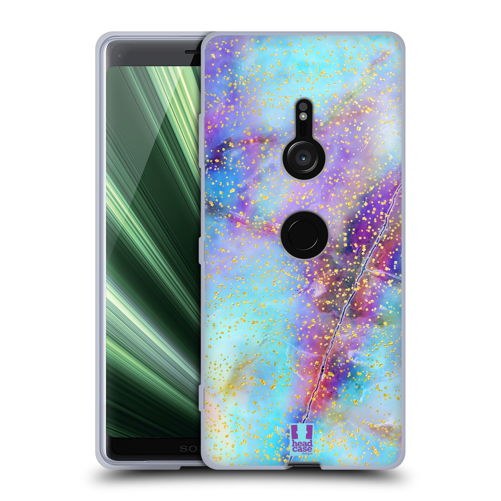 FUNDA DE GEL Y FONDO DE PANTALLA HEAD CASE DESIGNS CON IMPRESIONES DE MÁRMOL BRILLANTE PARA TELÉFONOS SONY 1 - Imagen 9 de 12