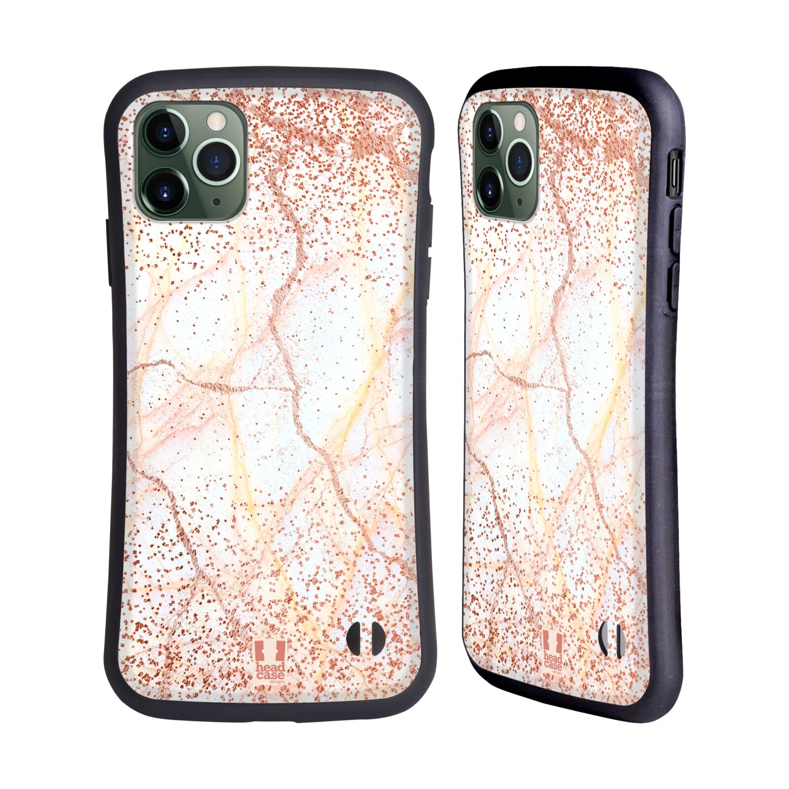 HEAD CASE DESIGNS GLITTERY MARBLE PRINTS HYBRID CASE FOR APPLE iPHONES PHONES - Picture 10 of 11