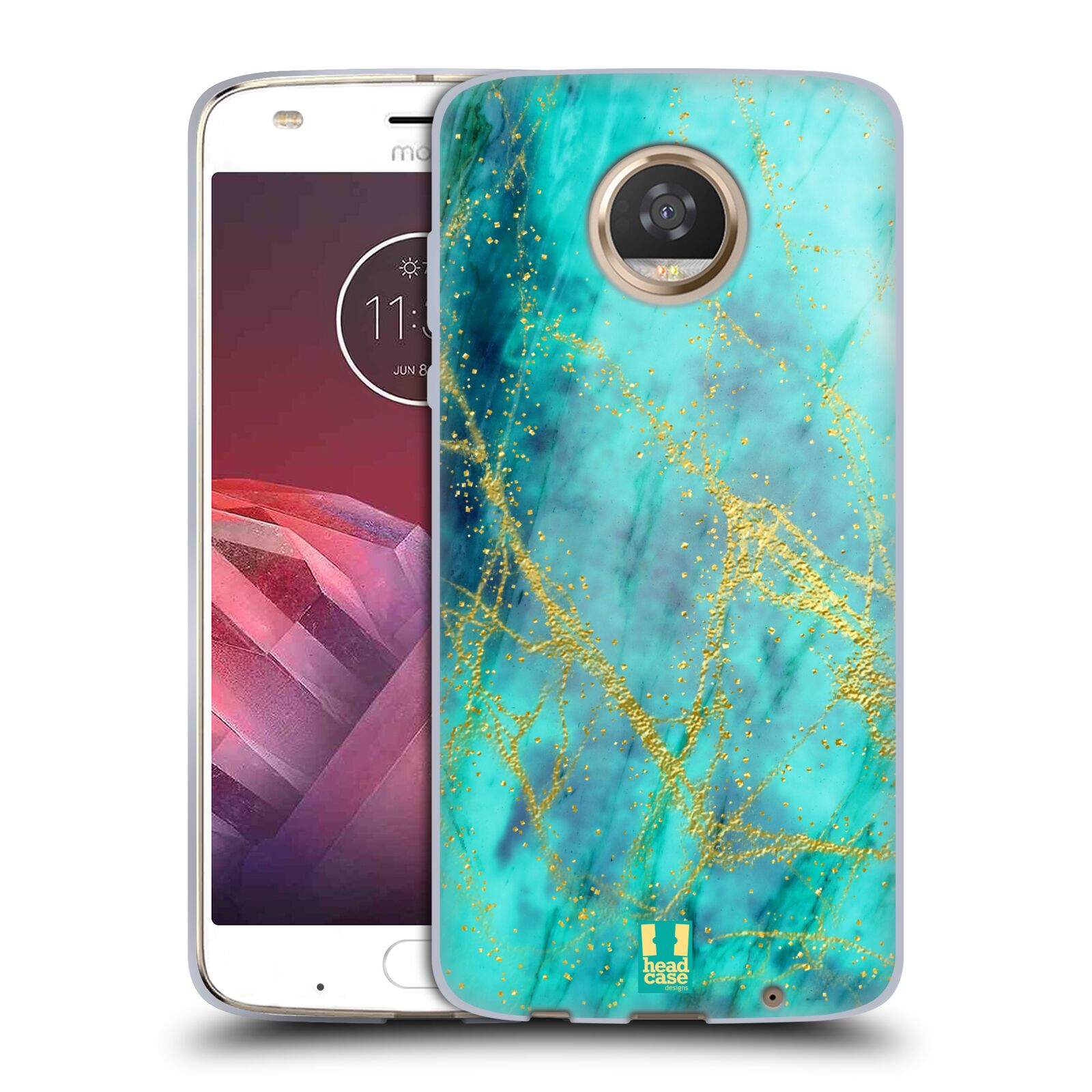 HEAD CASE GLITTERY MARBLE PRINTS SOFT GEL CASE & WALLPAPER FOR MOTOROLA PHONES 2 - Picture 8 of 8
