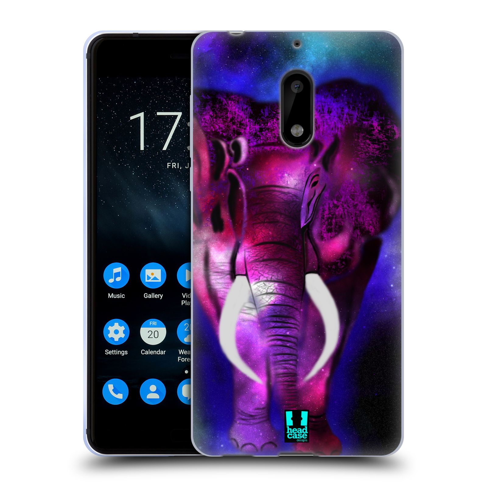 FUNDA HEAD CASE DESIGNS CON DIBUJO DE GEL SUAVE BRILLANTE Y FONDO DE PANTALLA PARA TELÉFONOS NOKIA 1 - Imagen 8 de 11