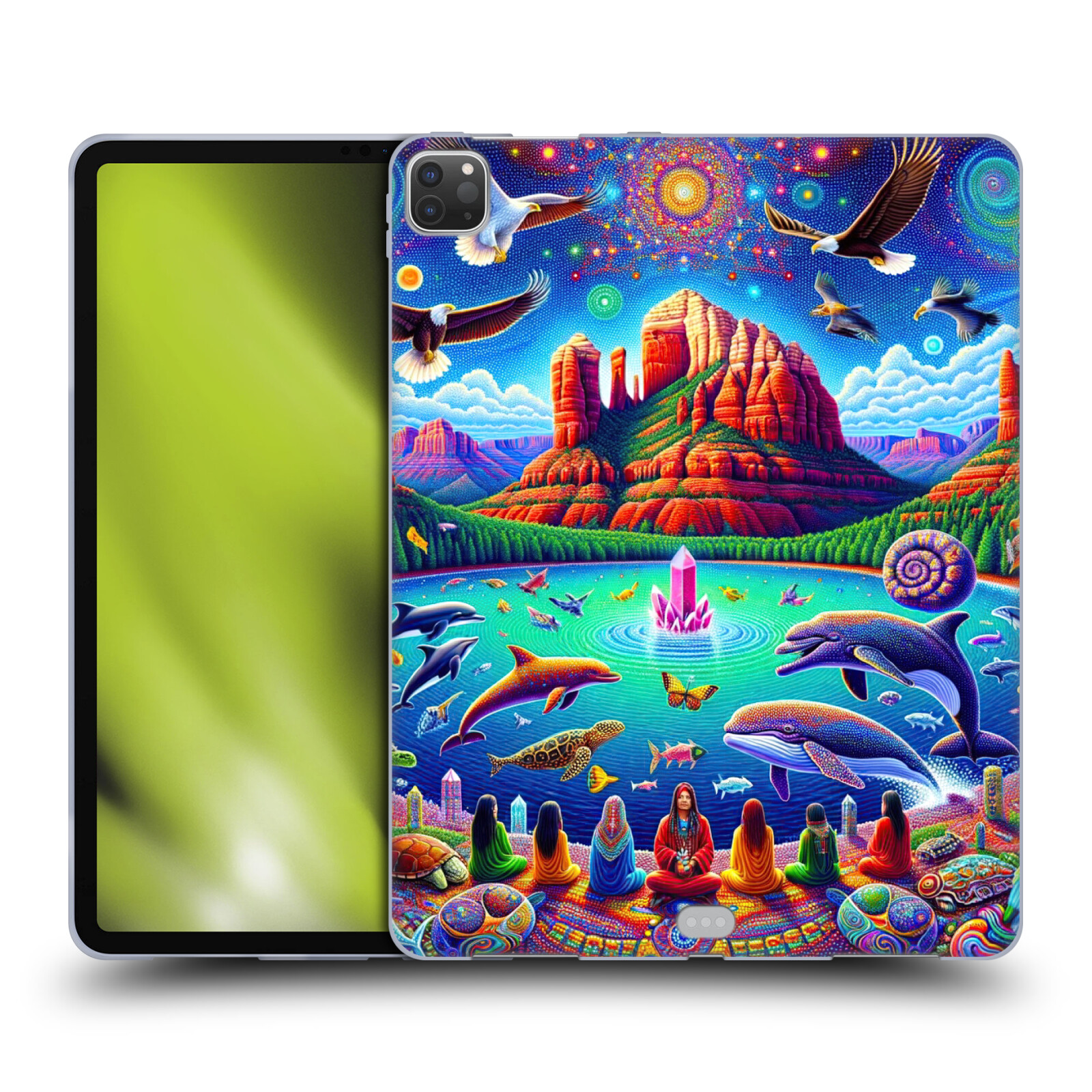 SHAMBHALA LIGHT VISIONARY ART CELESTIAL GRAPHICS GEL CASE APPLE SAMSUNG KINDLE - Picture 11 of 20