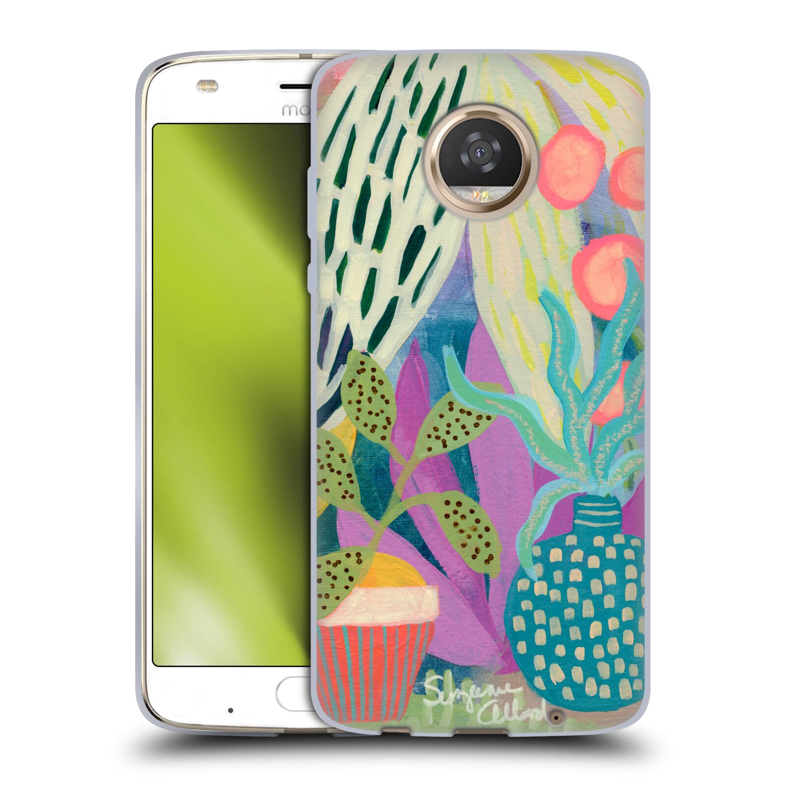 OFFICIAL SUZANNE ALLARD FLORAL ART SOFT GEL CASE FOR MOTOROL