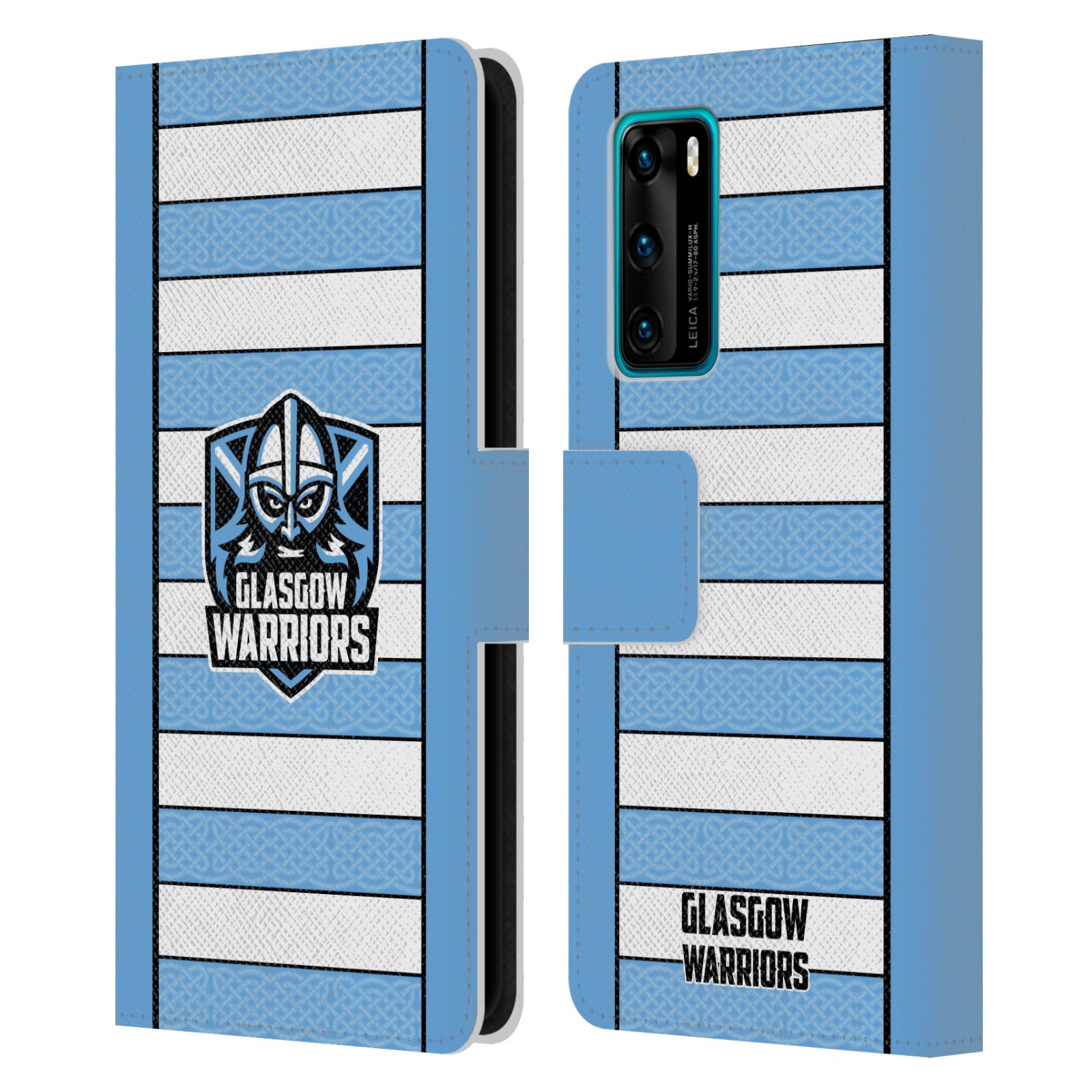 GLASGOW WARRIORS 2024/25 KIT ESCUDO CUERO LIBRO CARTERA ESTUCHE PARA TELÉFONOS HUAWEI. - Imagen 7 de 9