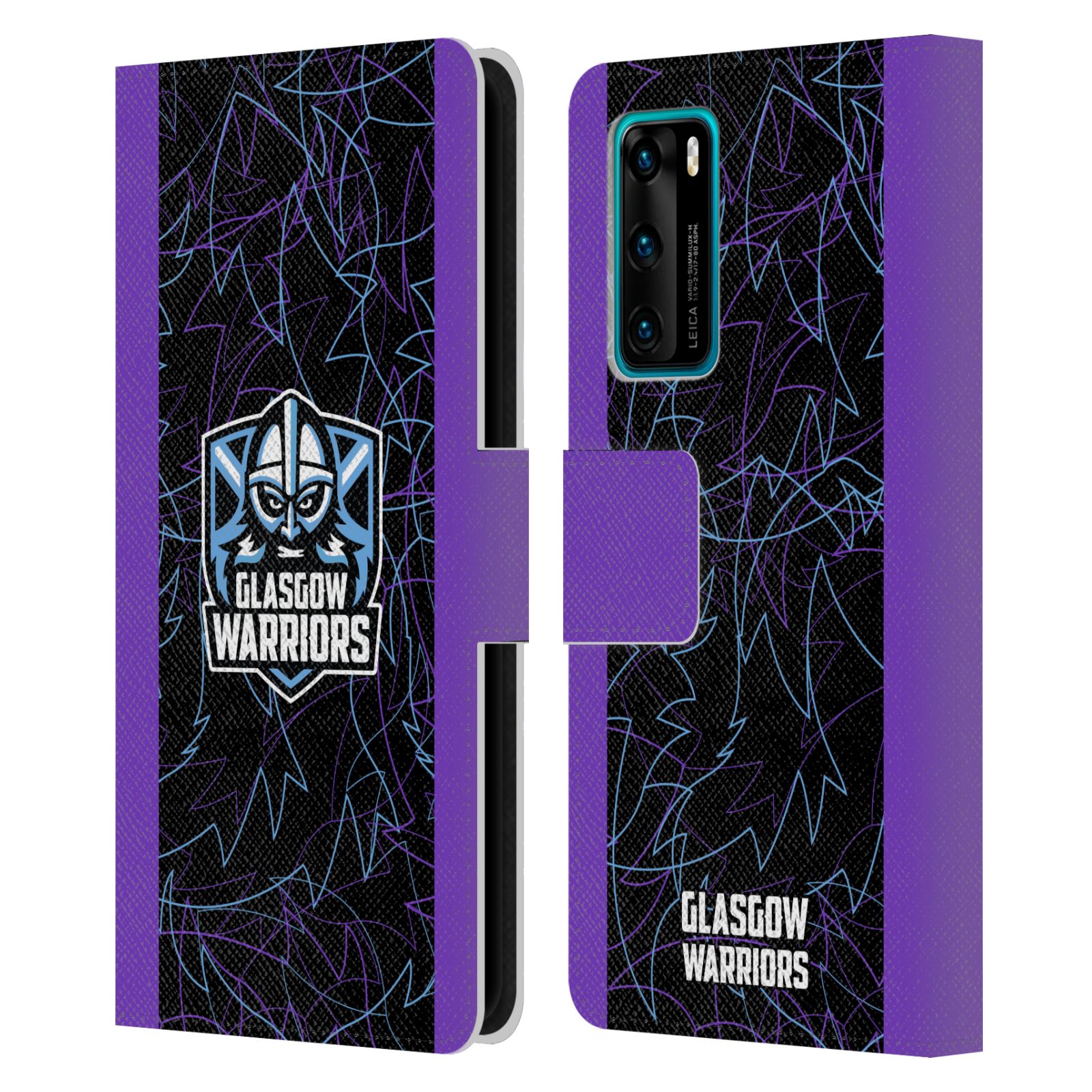 GLASGOW WARRIORS 2024/25 KIT ESCUDO CUERO LIBRO CARTERA ESTUCHE PARA TELÉFONOS HUAWEI. - Imagen 9 de 9