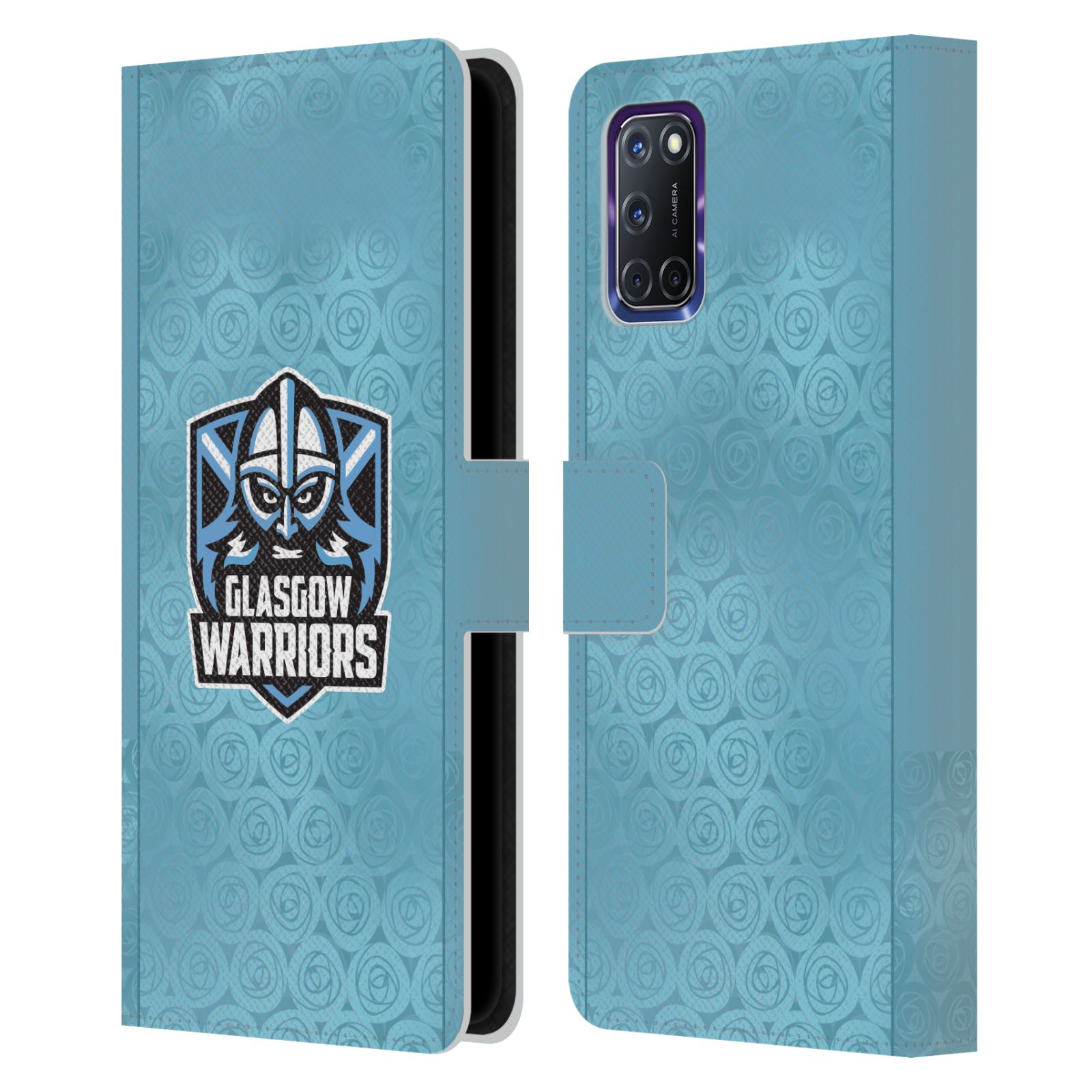 LEDER-BOOK-CASE ORIGINAL GLASGOW WARRIORS 2025/26 WAPPEN KIT FÜR OPPO HANDYS - Bild 7 von 10
