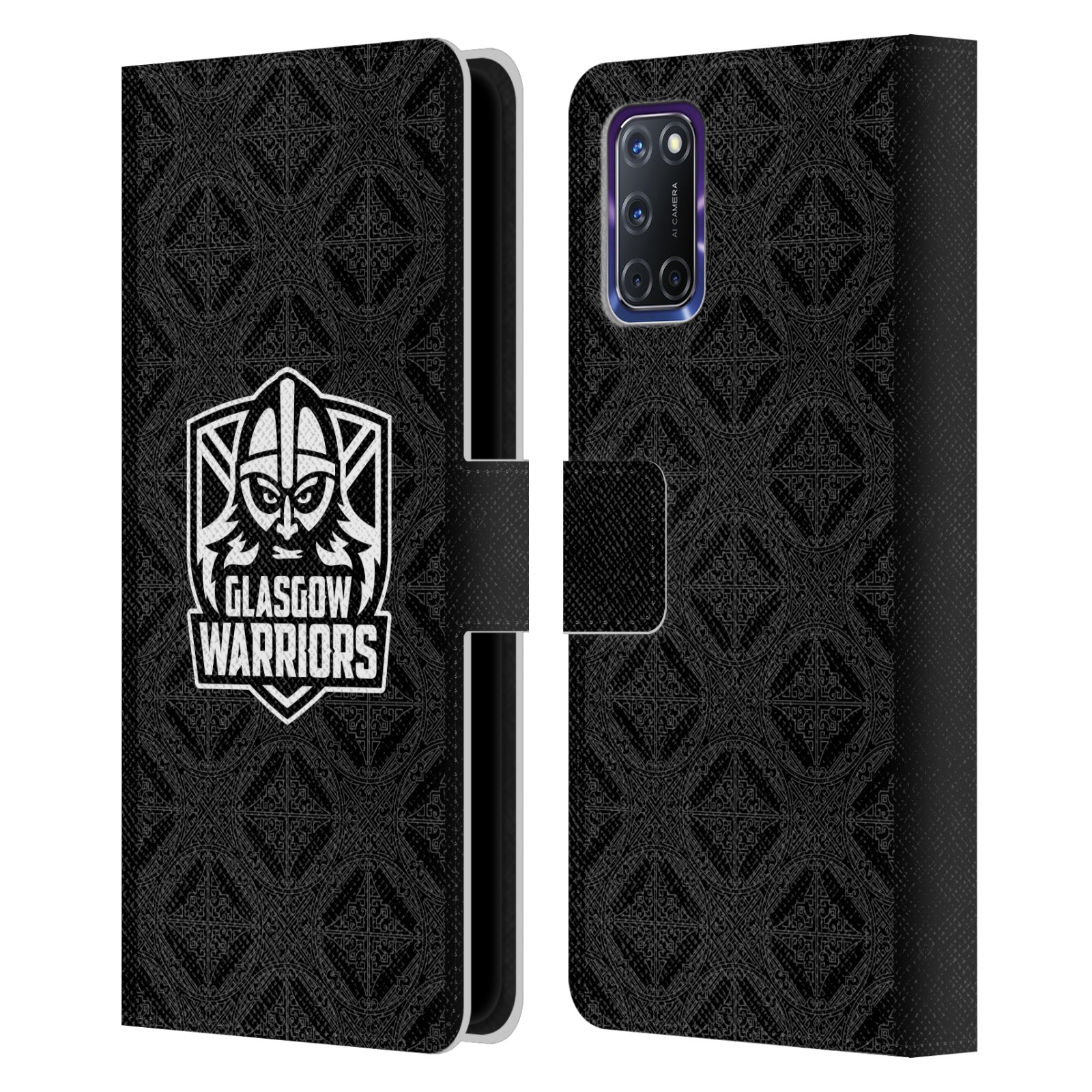 LEDER-BOOK-CASE ORIGINAL GLASGOW WARRIORS 2025/26 WAPPEN KIT FÜR OPPO HANDYS - Bild 9 von 10