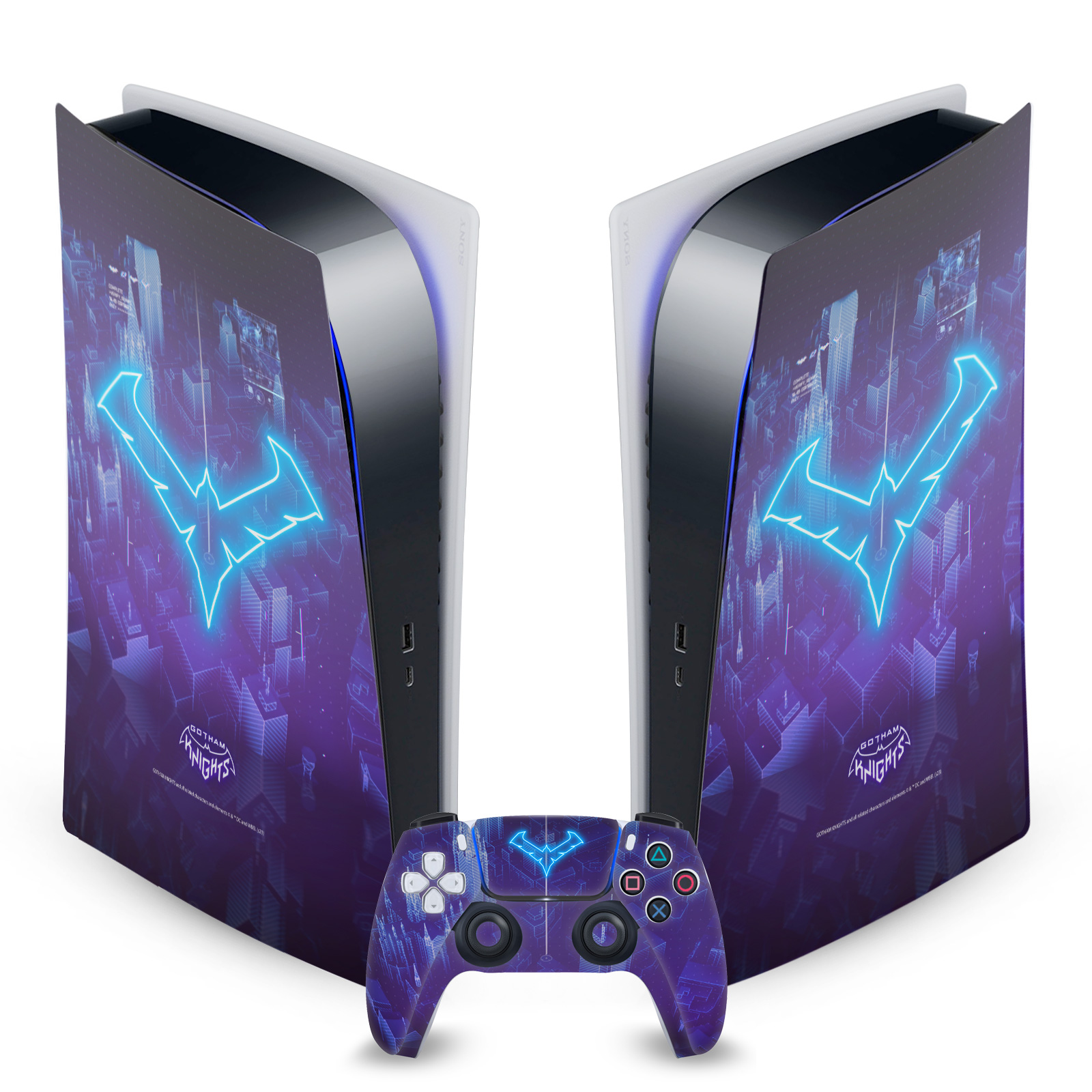 GOTHAM KNIGHTS CHARACTER ART VINYL SKIN FOR SONY PS5 DIGITAL EDITION BUNDLE