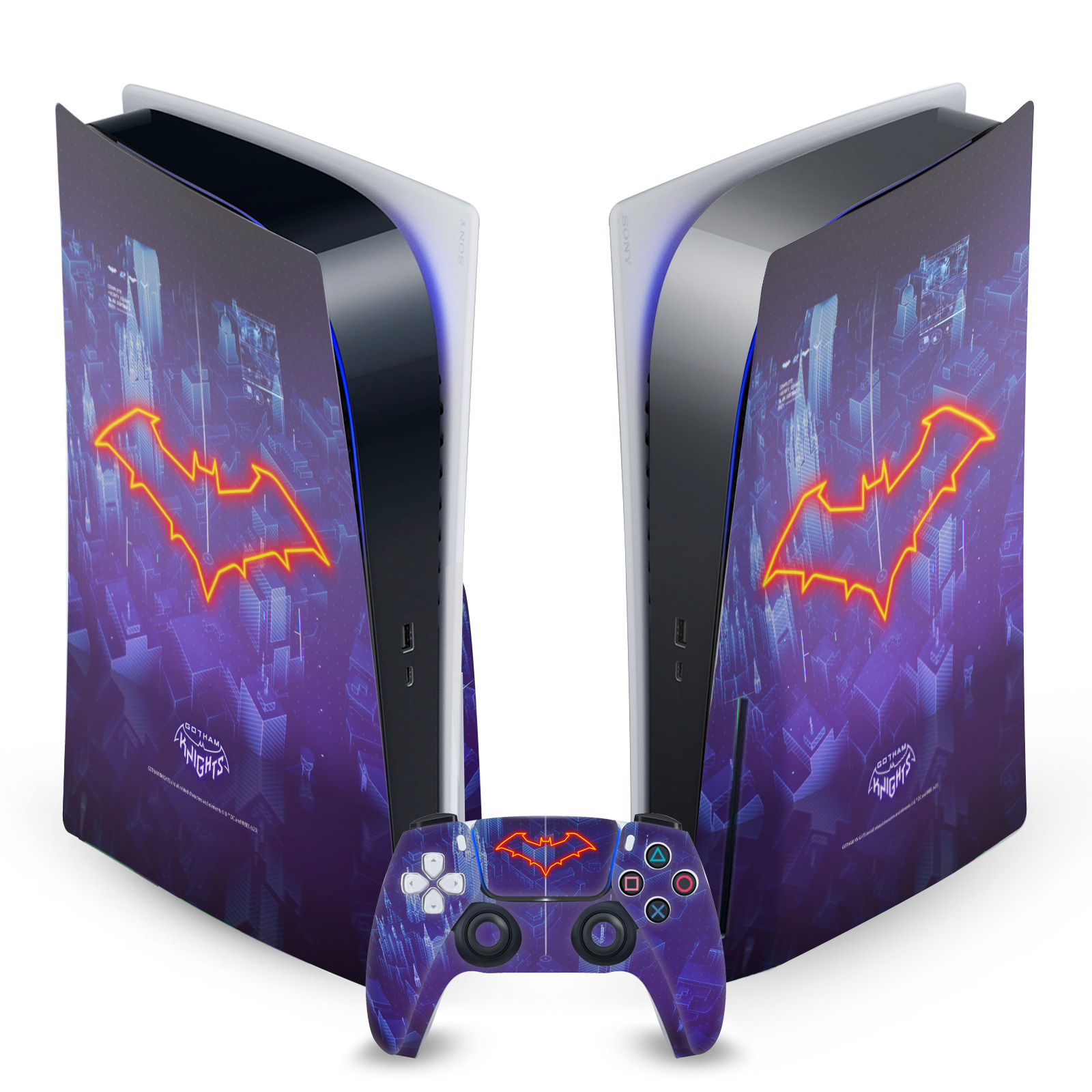 GOTHAM KNIGHTS CHARACTER ART VINYL SKIN DECAL FOR SONY PS5 DISC EDITION BUNDLE