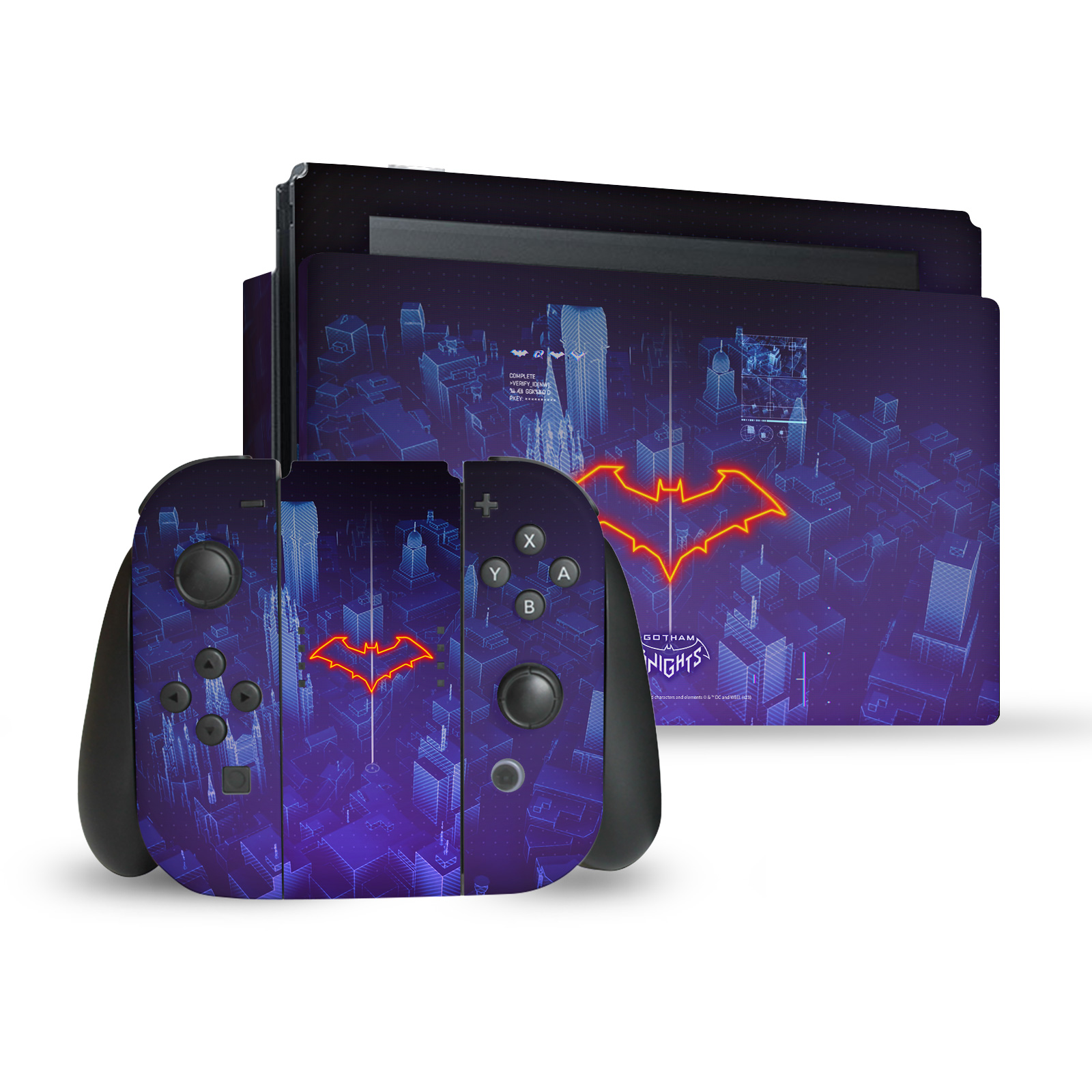 OFFICIAL GOTHAM KNIGHTS CHARACTER ART VINYL SKIN FOR NINTENDO SWITCH BUNDLE