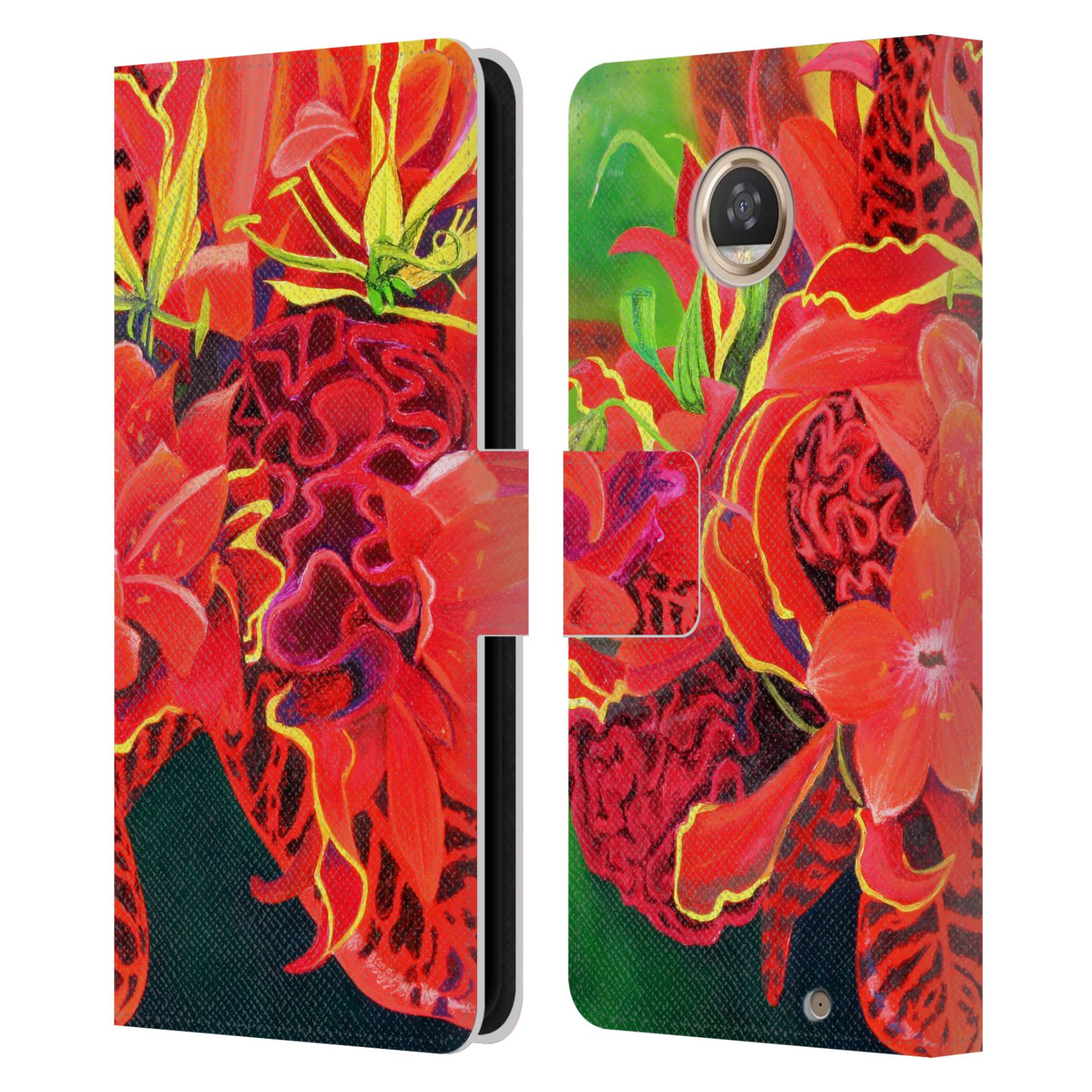 OFFICIAL GRAEME STEVENSON ASSORTED DESIGNS LEATHER BOOK CASE FOR MOTOROLA PHONES - Picture 12 of 22