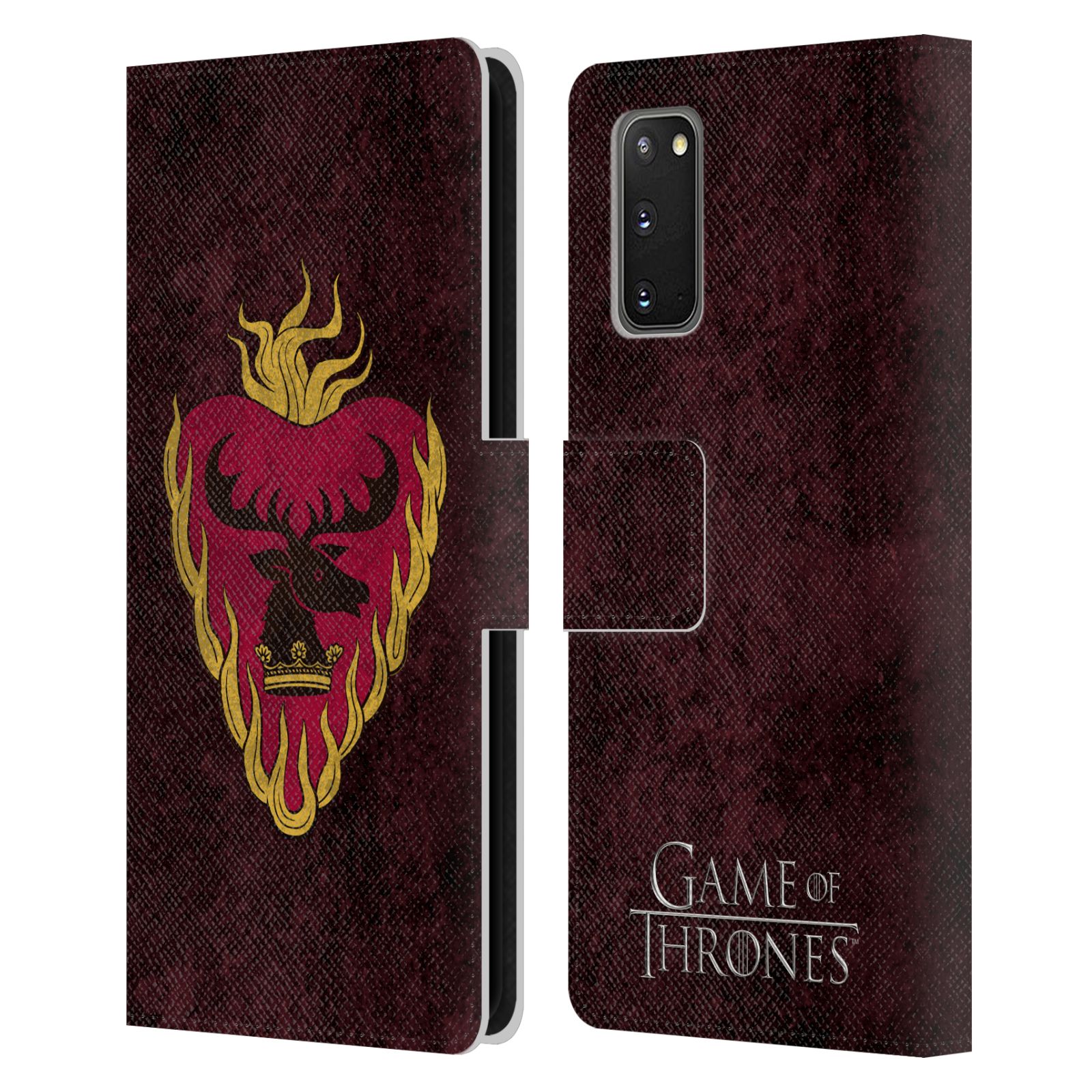 OFFICIAL HBO GAME OF THRONES DARK SIGILS LEATHER BOOK CASE FOR SAMSUNG PHONES 1 - Picture 13 of 16